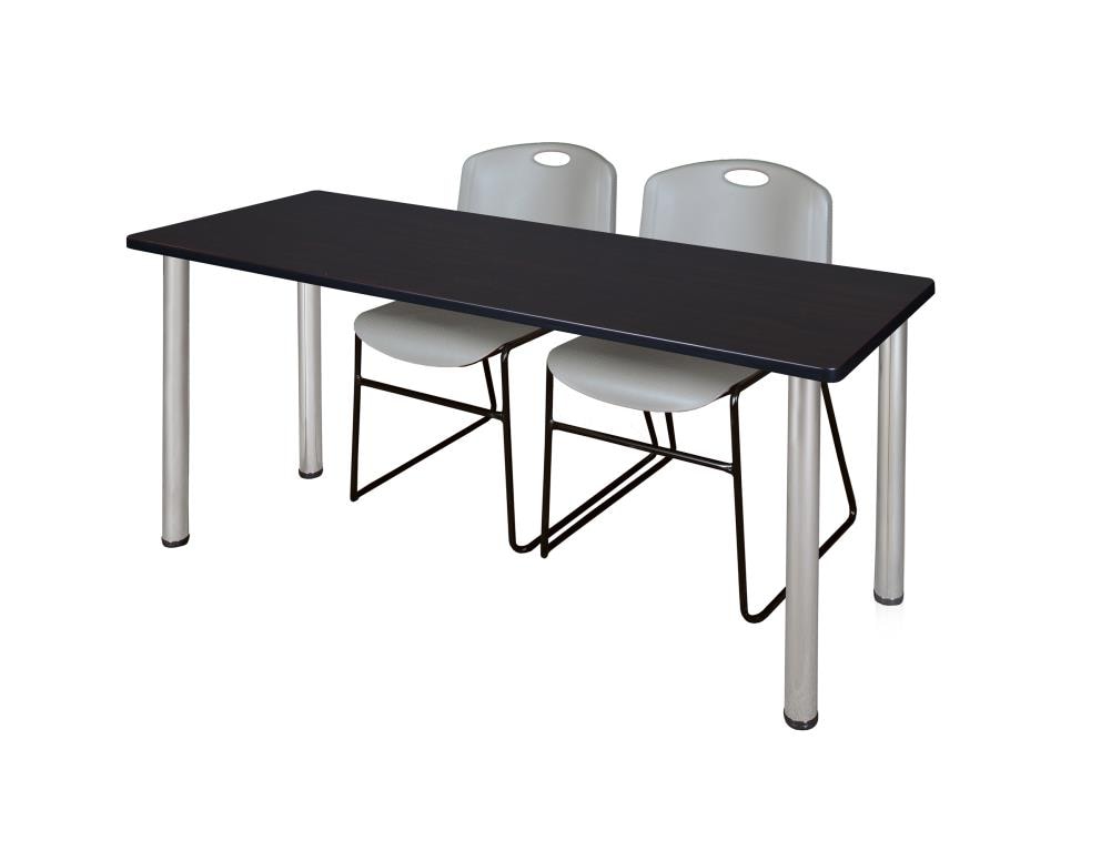 Regency MT7224MWBPCM44GY Training Brown 4-Person Training Table (72-in W x 29-in H)