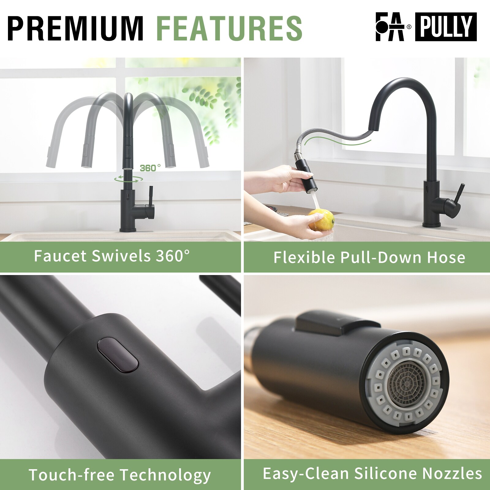 Fapully FA-B-1009B-IS Kitchen-Faucets - View #4
