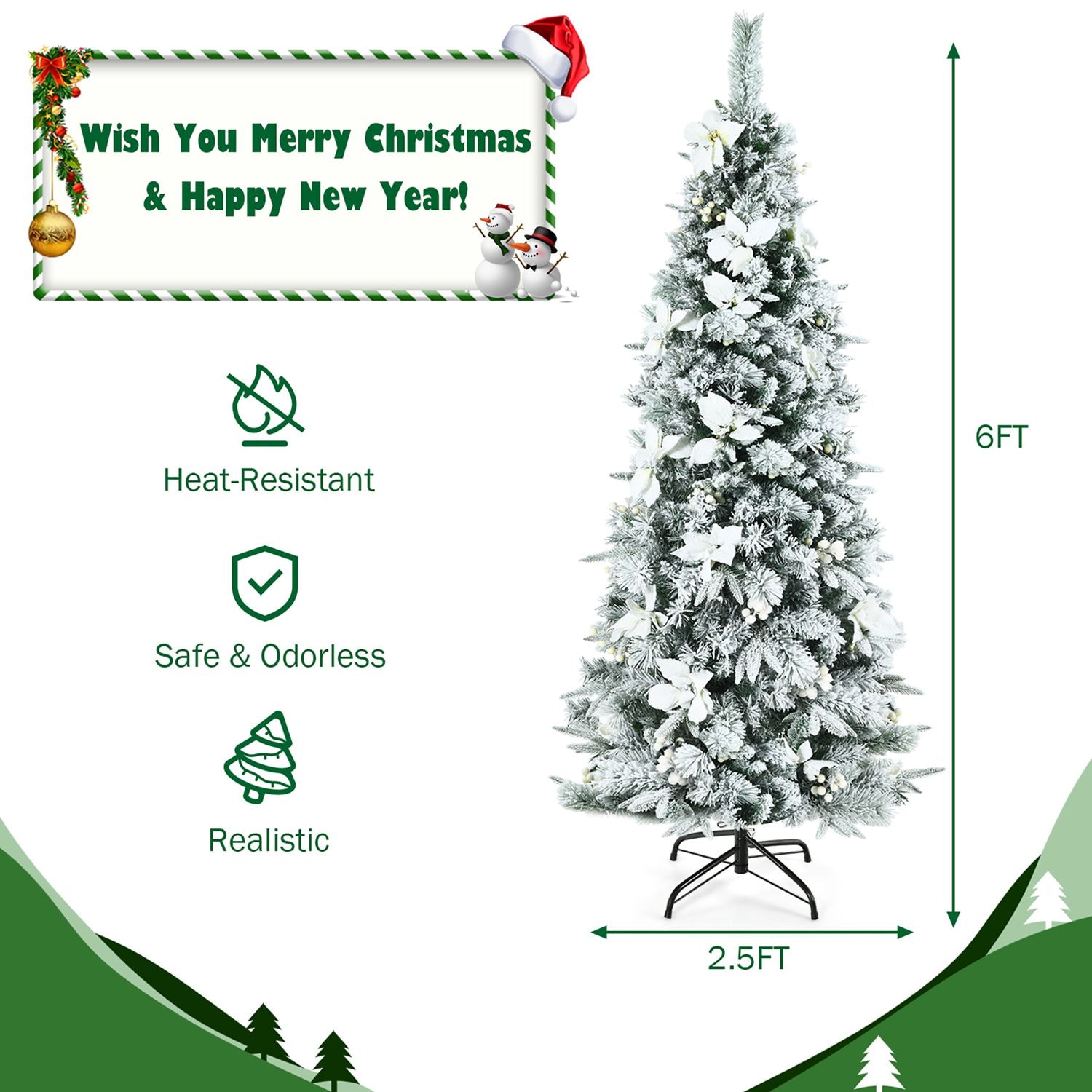 Costway CSHY001524 Artificial-Christmas-Trees - View #4