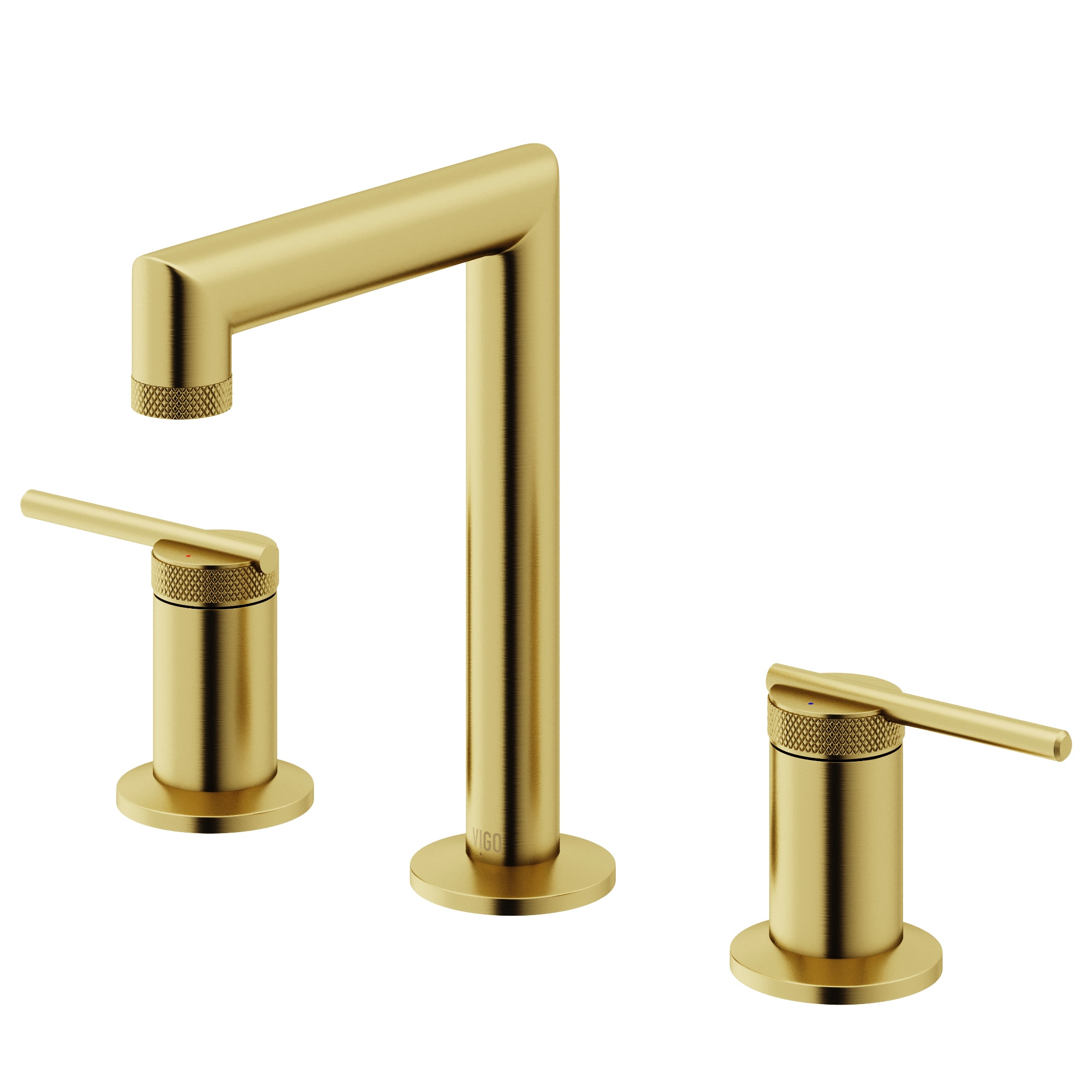 VIGO VG01304MG Sterling Matte Brushed Gold Widespread 2-handle WaterSense Mid-arc Commercial/Residential Handle Bathroom Sink Faucet