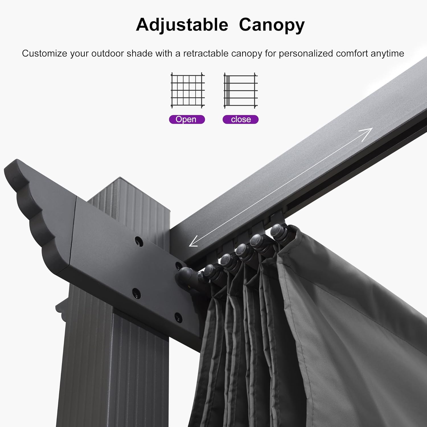 PURPLE LEAF LSMPG1220-GY-BX Pergolas-2 - View #5