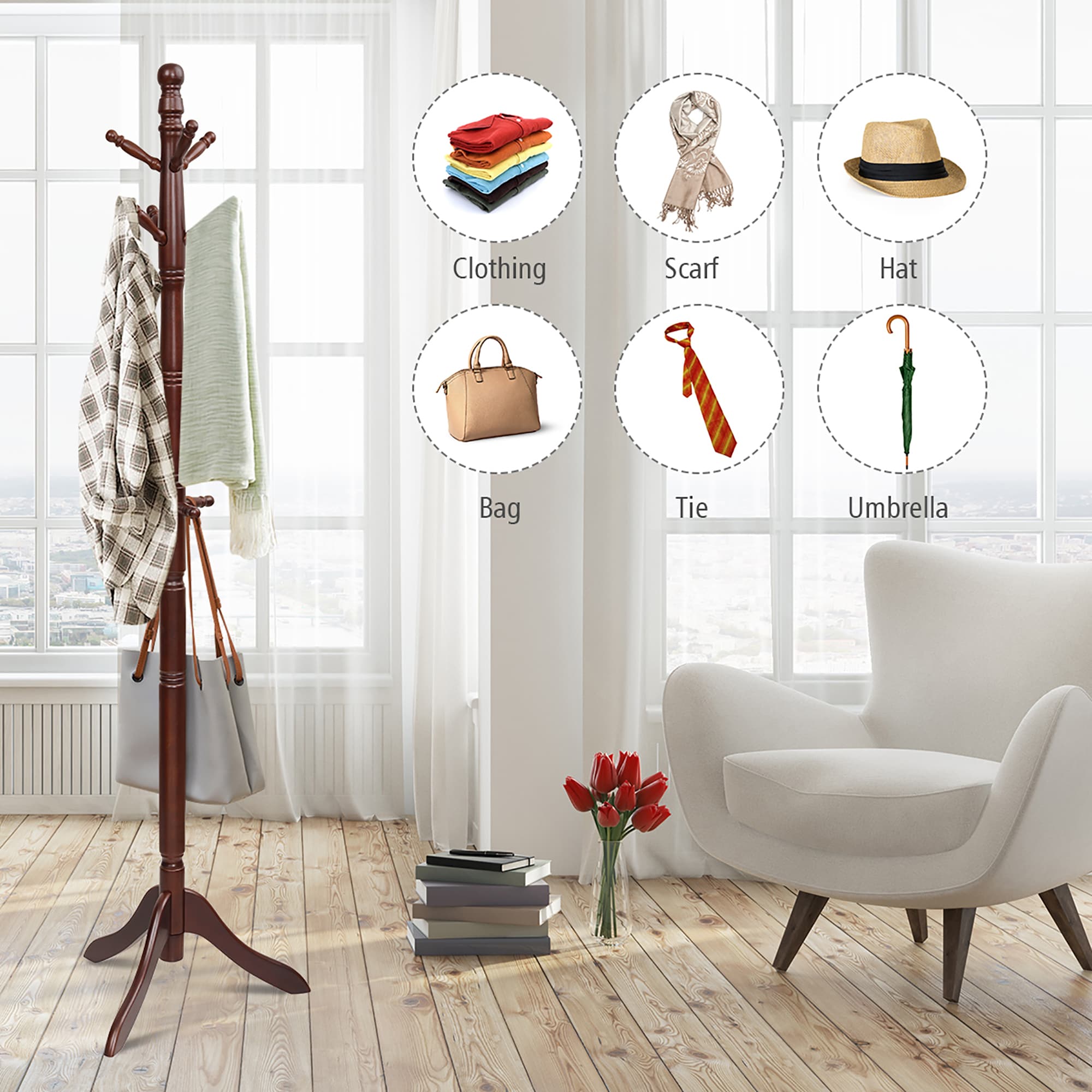 Goplus LWS00392 Coatrack-Stands-Pedestals - View #5