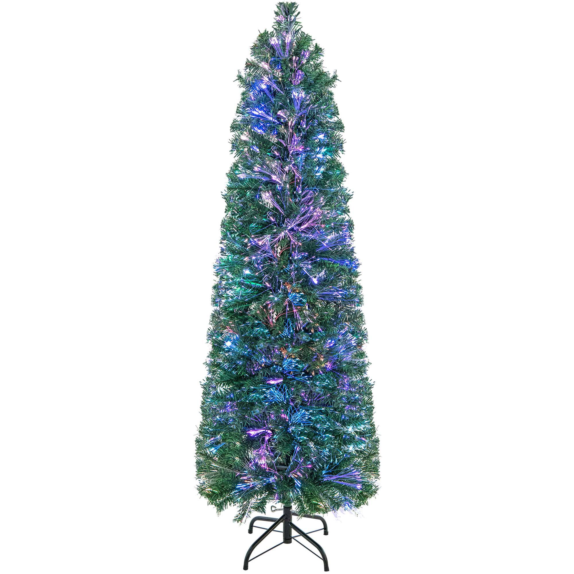 Costway LWS00701 5-ft Pre-lit Pencil Artificial Christmas Tree with Multicolor Lights