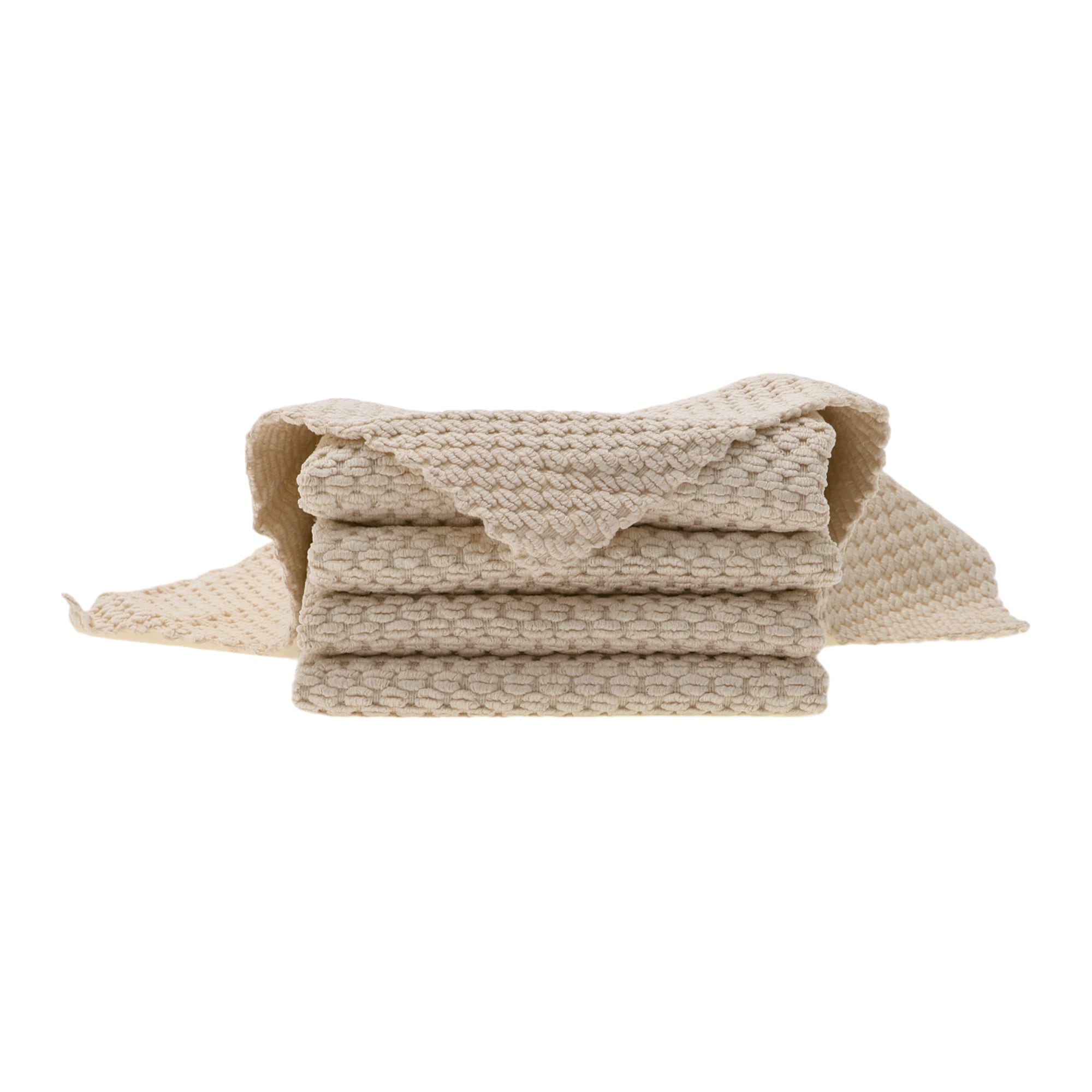 Unique Bargains 5pcs Kitchen Hand Towels Kitchen Dish Cloths Reusable Dishcloths for Washing Dishes for Kitchens Bathrooms Cleaning Counters 9.84 Inch x9.84 Inch Beige