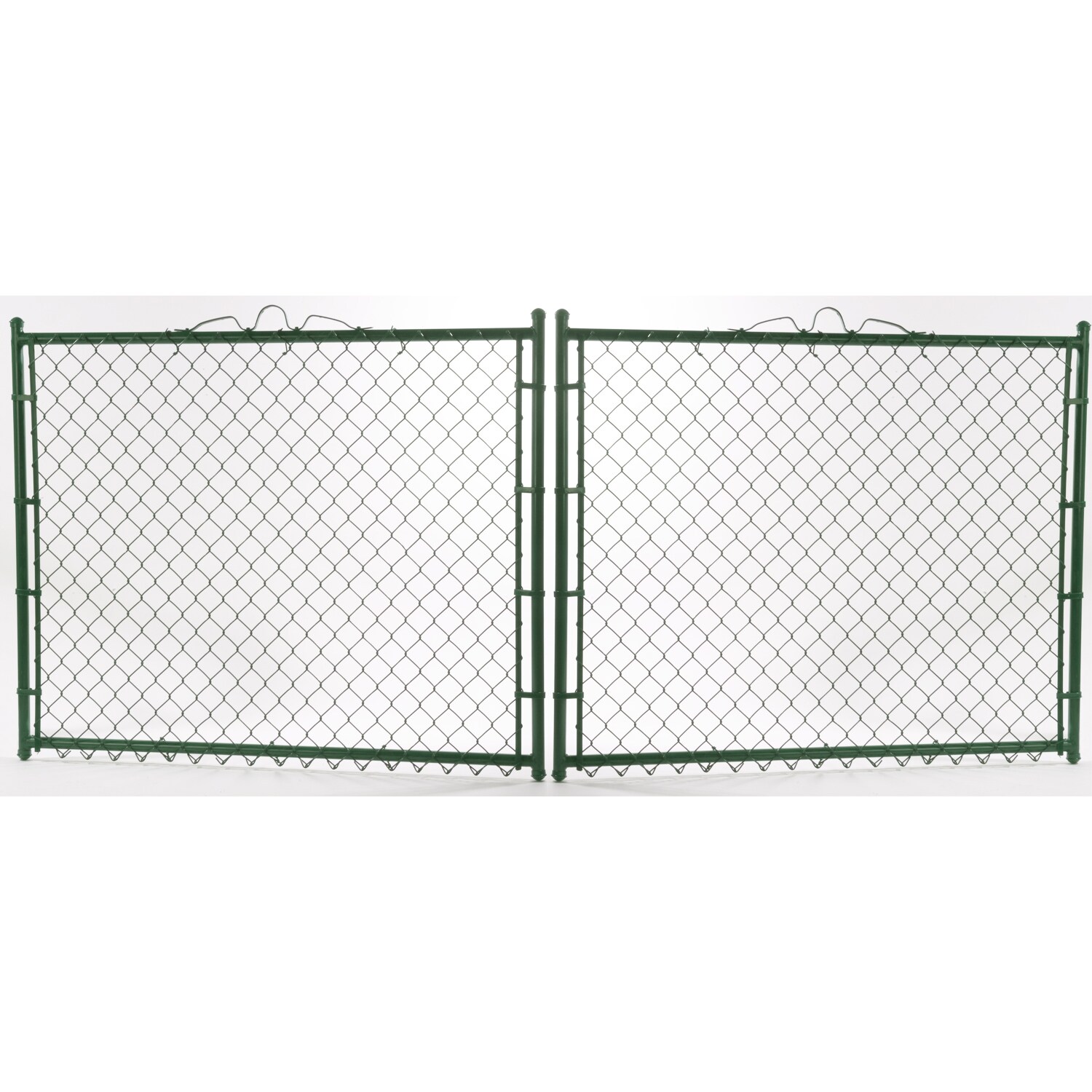 4-ft H x 10-ft W Vinyl Coated Vinyl-coated Steel Drive-thru Chain Link Fence Gate with Mesh Size 2-in