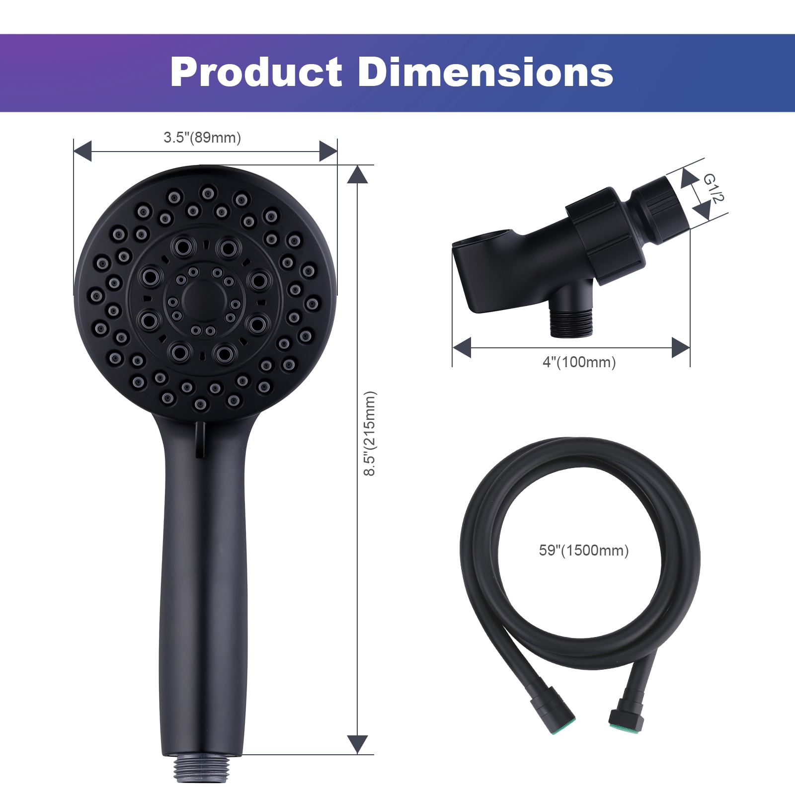 WOWOW H5010B-LW Fixed-Showerhead - View #8
