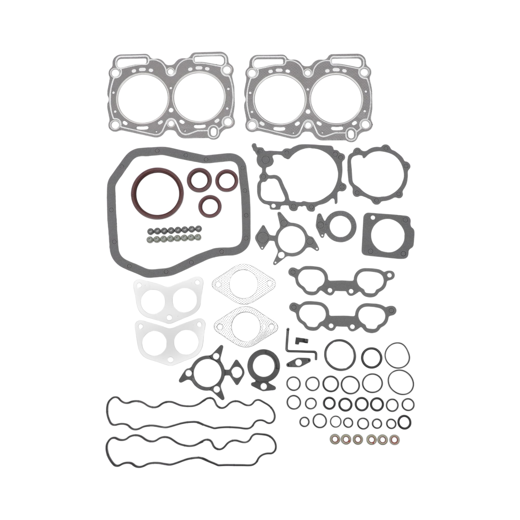 Unique Bargains No.10105AA160 Cylinder Head Gasket Kit for SUBARU Engine. EJ25BD92.5L Engine Engine Valve Gasket Set Rubber Metal 1set Black #S25121001UX8657