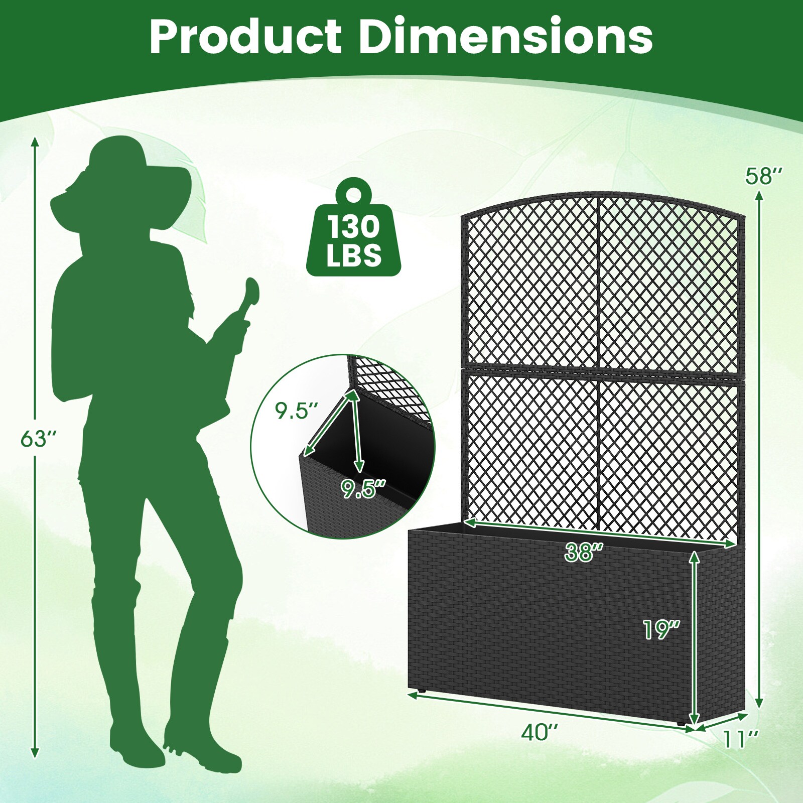 Slickblue D-CO-KD1864TG Raised-Garden-Beds - View #4