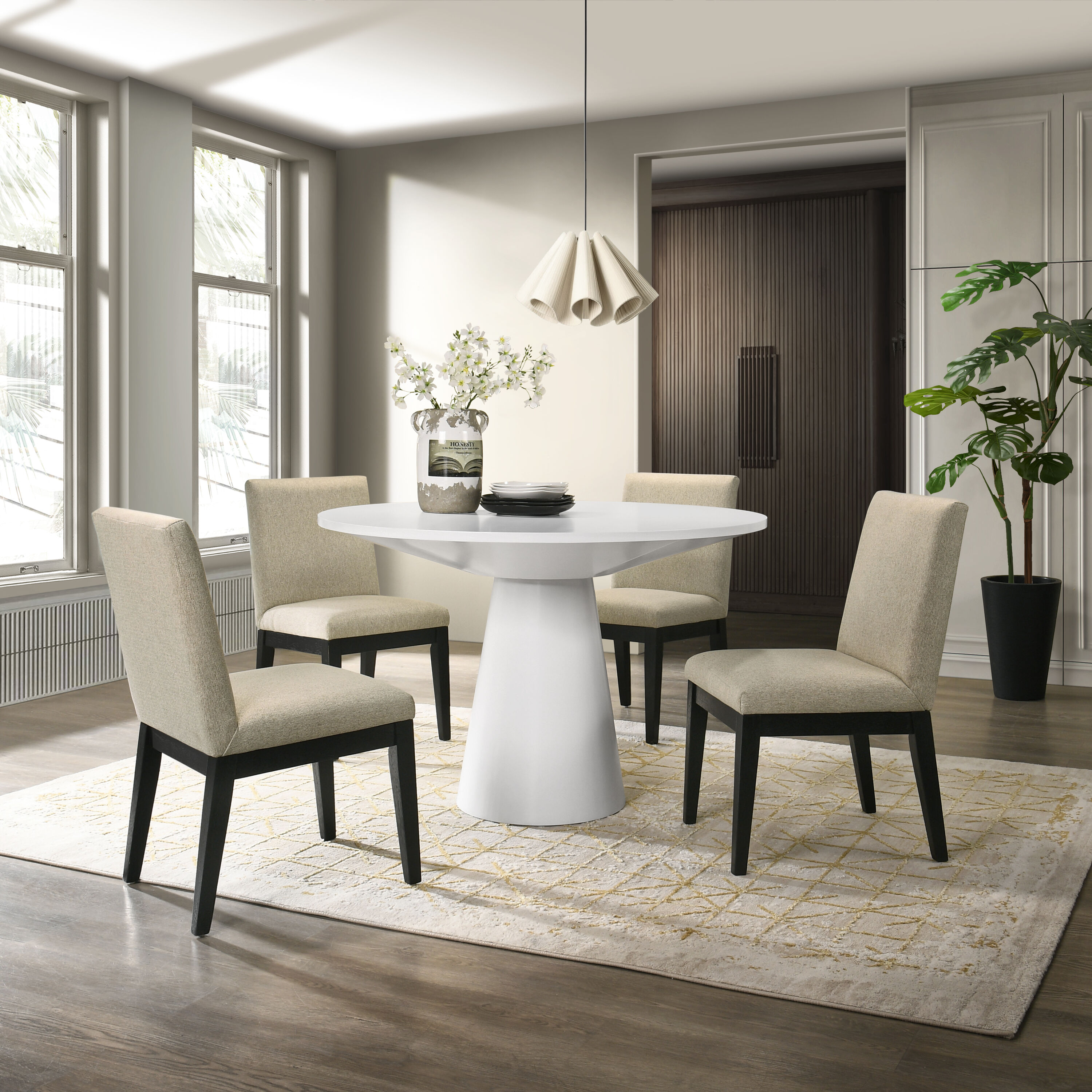 Roundhill Furniture T411-C409BGX2 Dining-Sets - View #2