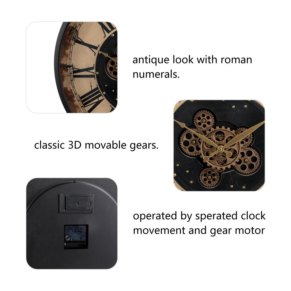 Glitzhome 2009500019 Indoor-Outdoor-Clocks - View #5