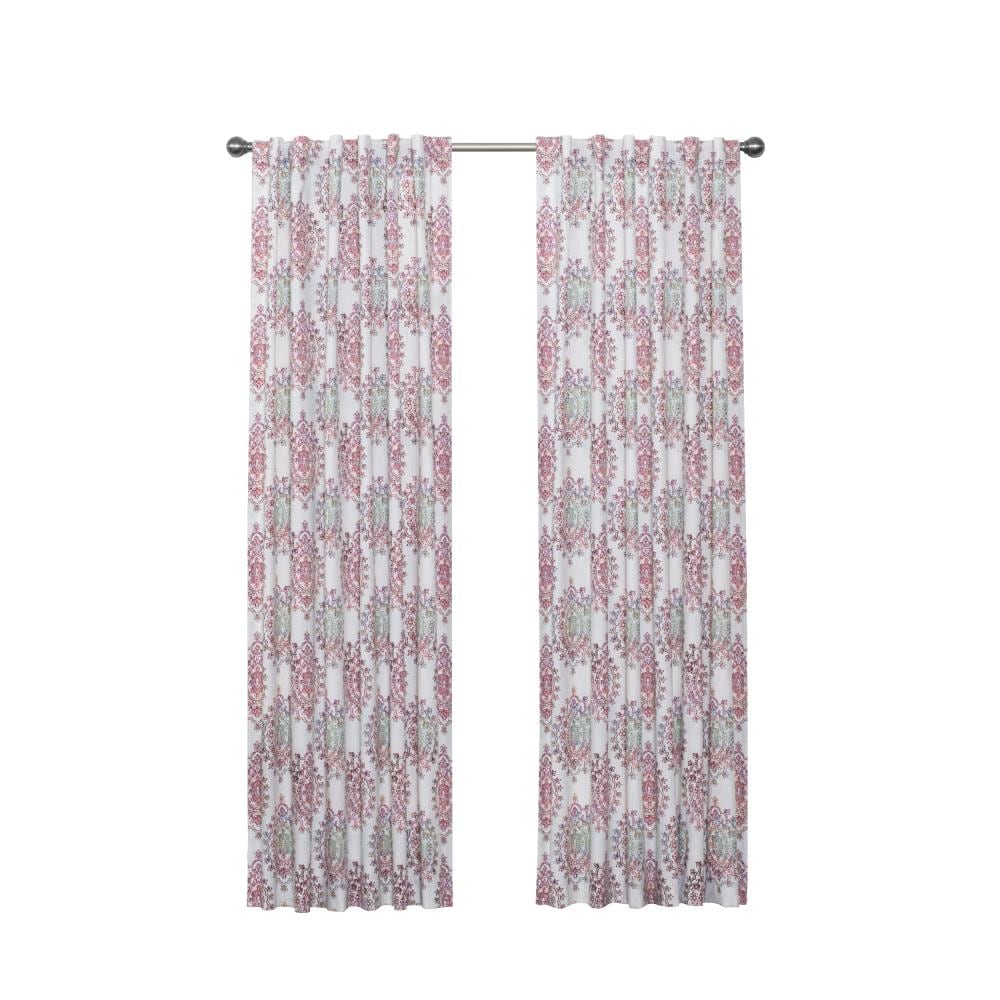 Vue 16822052084MUL 84-in Multi Cotton Light Filtering Rod Pocket Single Curtain Panel