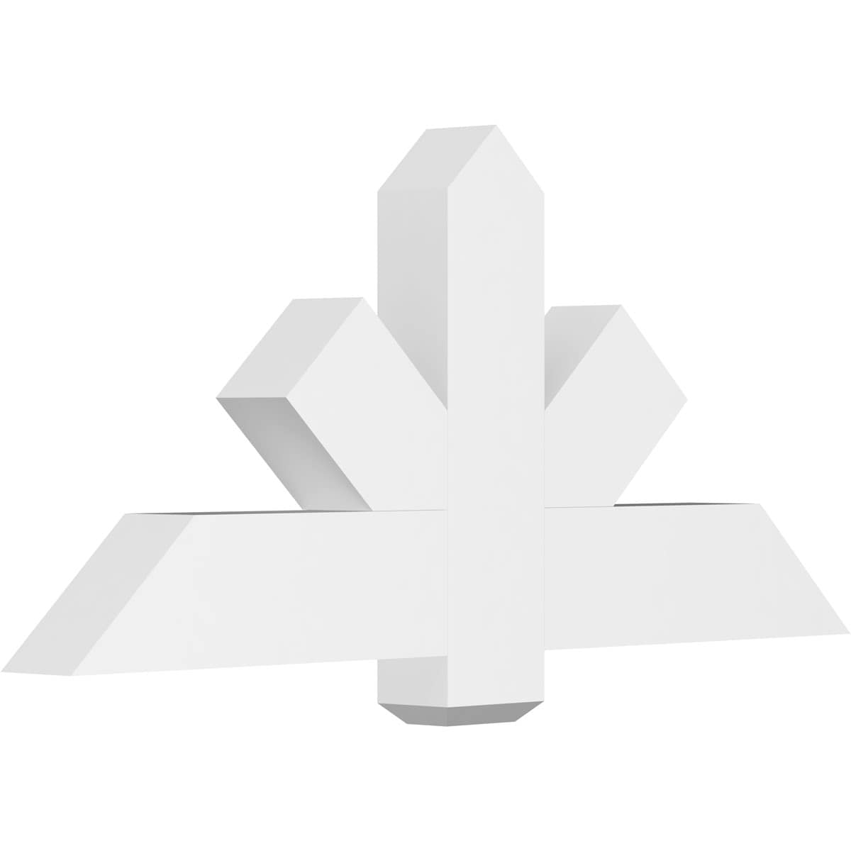 Ekena Millwork GBP048X22X0406KEN00 Kennewick White PVC Gable bracket