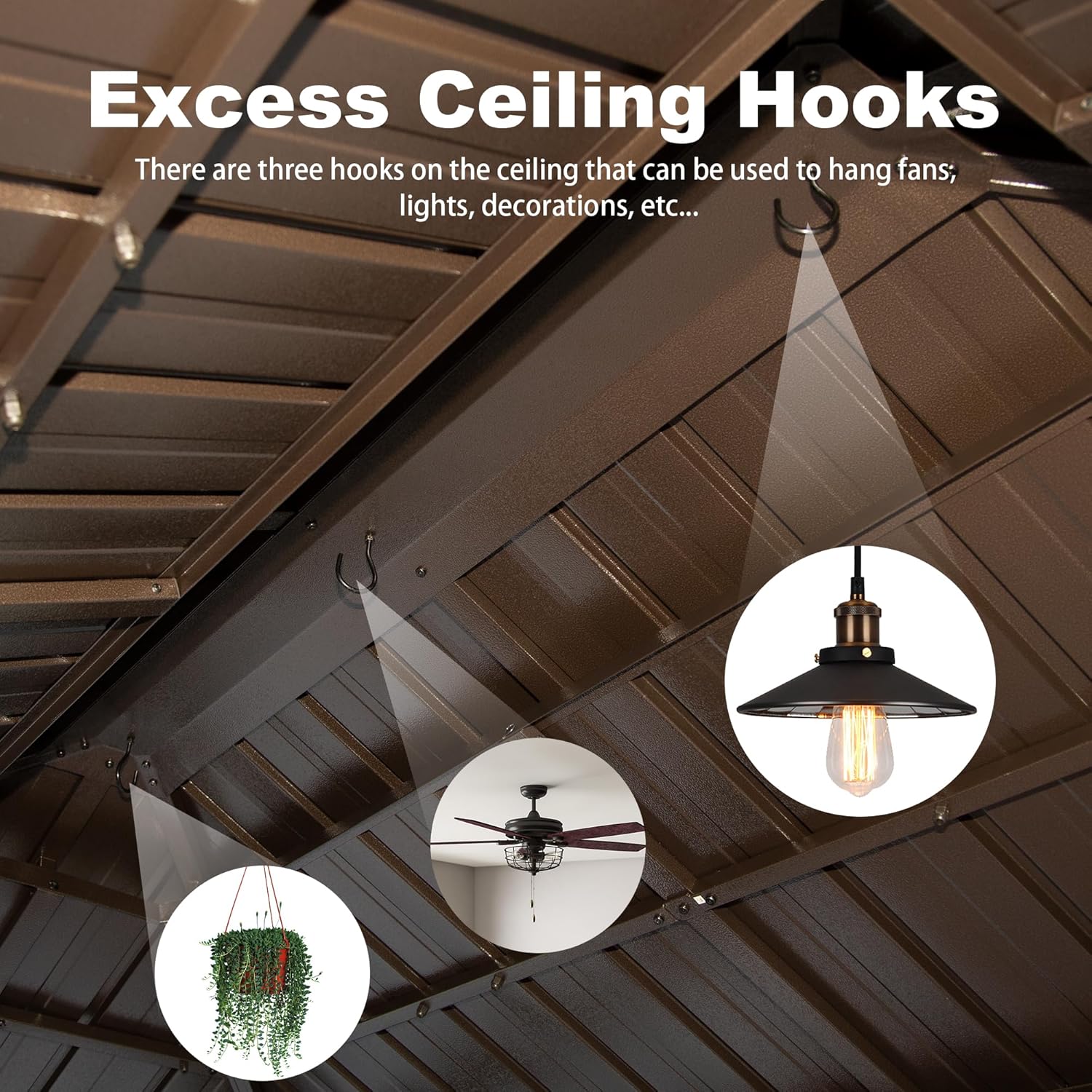 Kahomvis CREF-2QP109-03 Wood-Resin-Gazebos - View #6