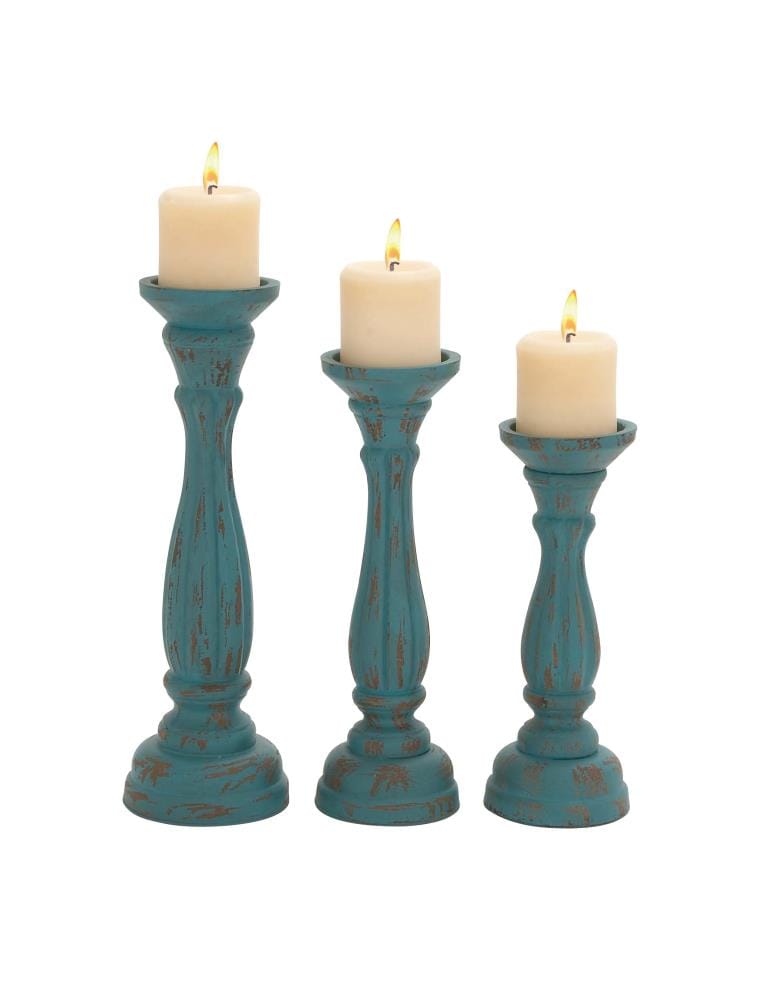 ~FREE~2" x 3"~Pillar Candle With Purchase 1-Round Shaped Lantern Aqua Light Blue 