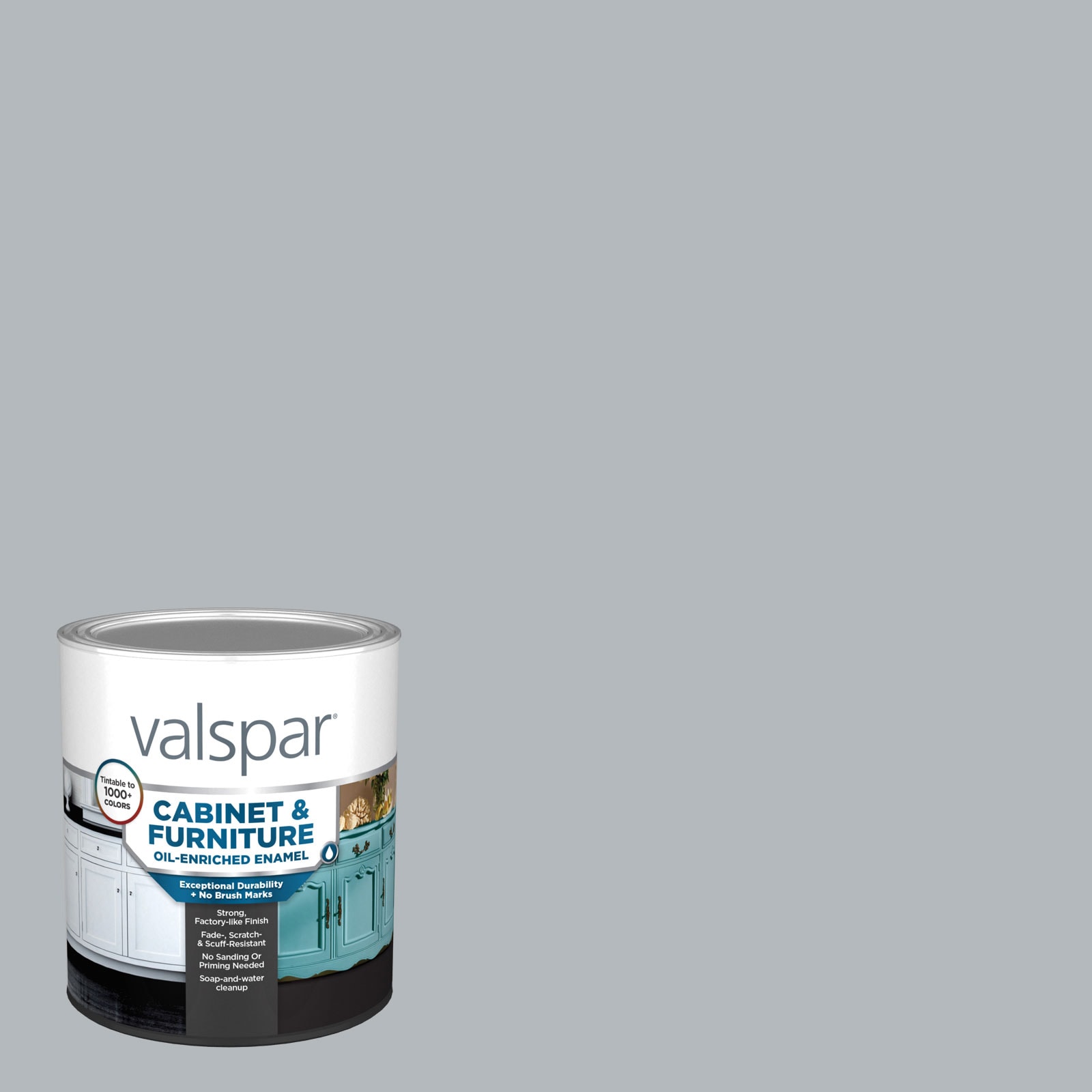 Valspar SW7663-740158 Cabinet and Furniture Semi-gloss Monorail Silver SW7663 Enamel ( 1-quart )