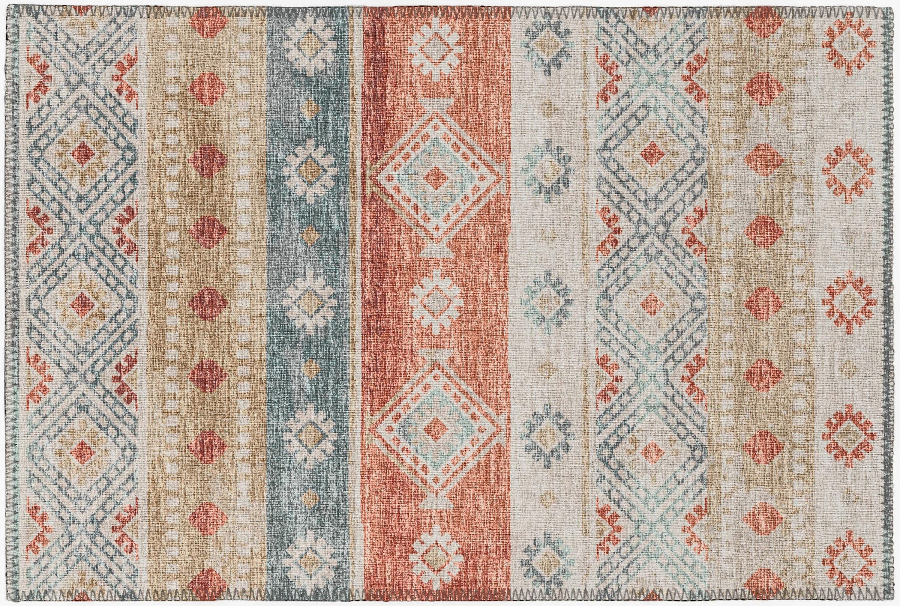 Addison Rugs AYU42DE20X30 Yuma 2 x 3 (ft) Chenille Desert Rectangular Indoor/Outdoor Geometric Southwestern Machine washable Throw rug