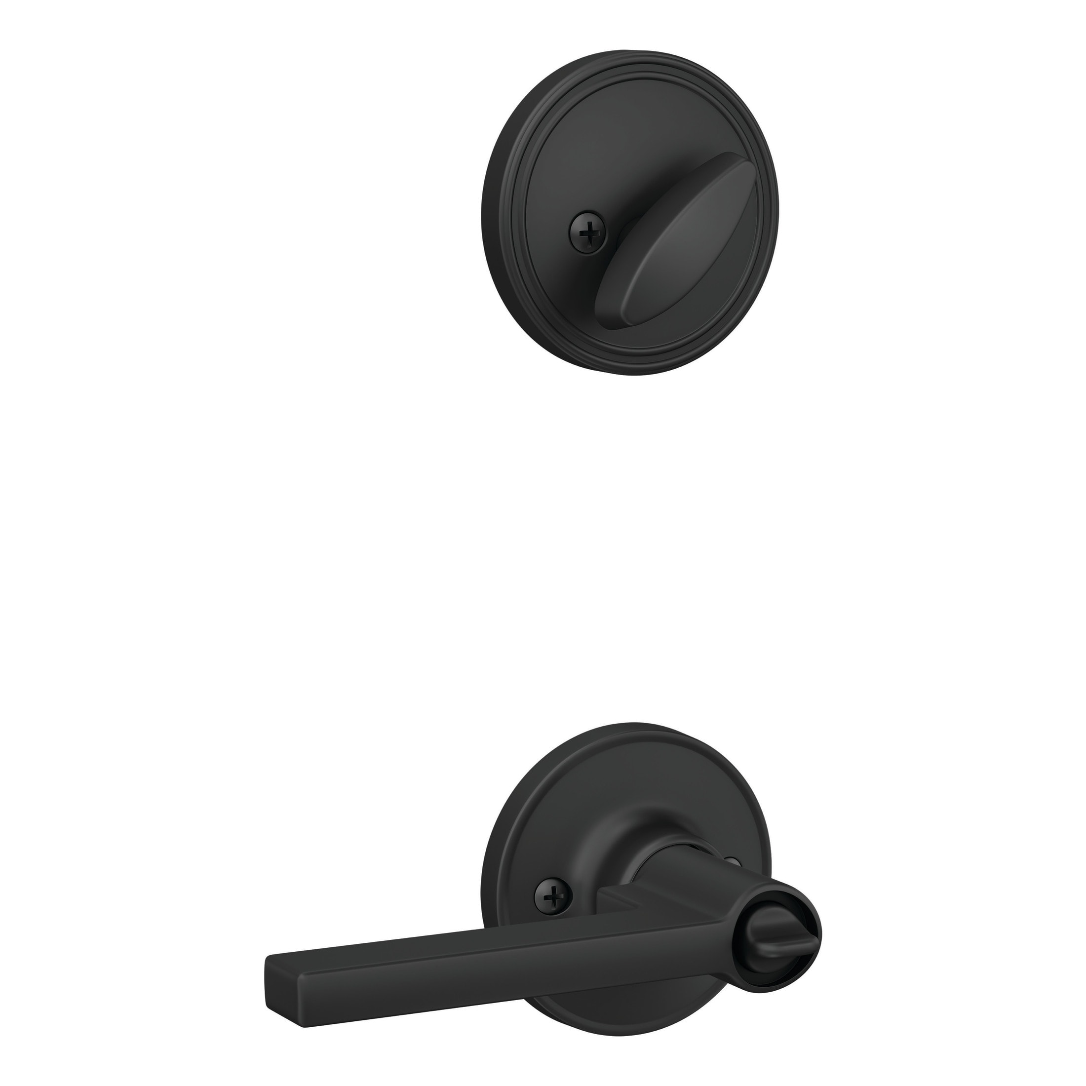 Home Front by Schlage Crosbie Matte Black Single Deadbolt Universal