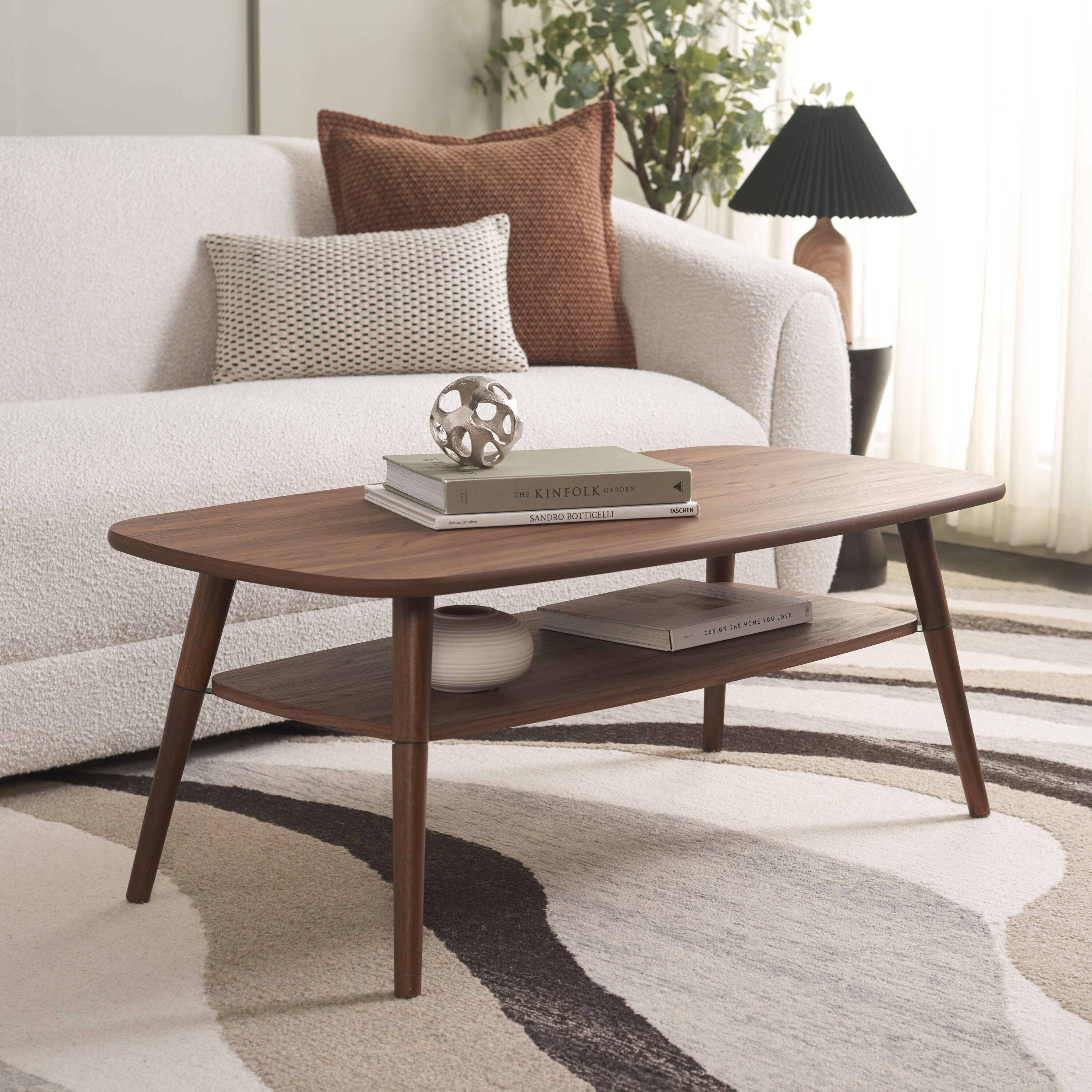 Safavieh COF9604A Karou Paper Laminate Wood Modern Coffee Table with Storage