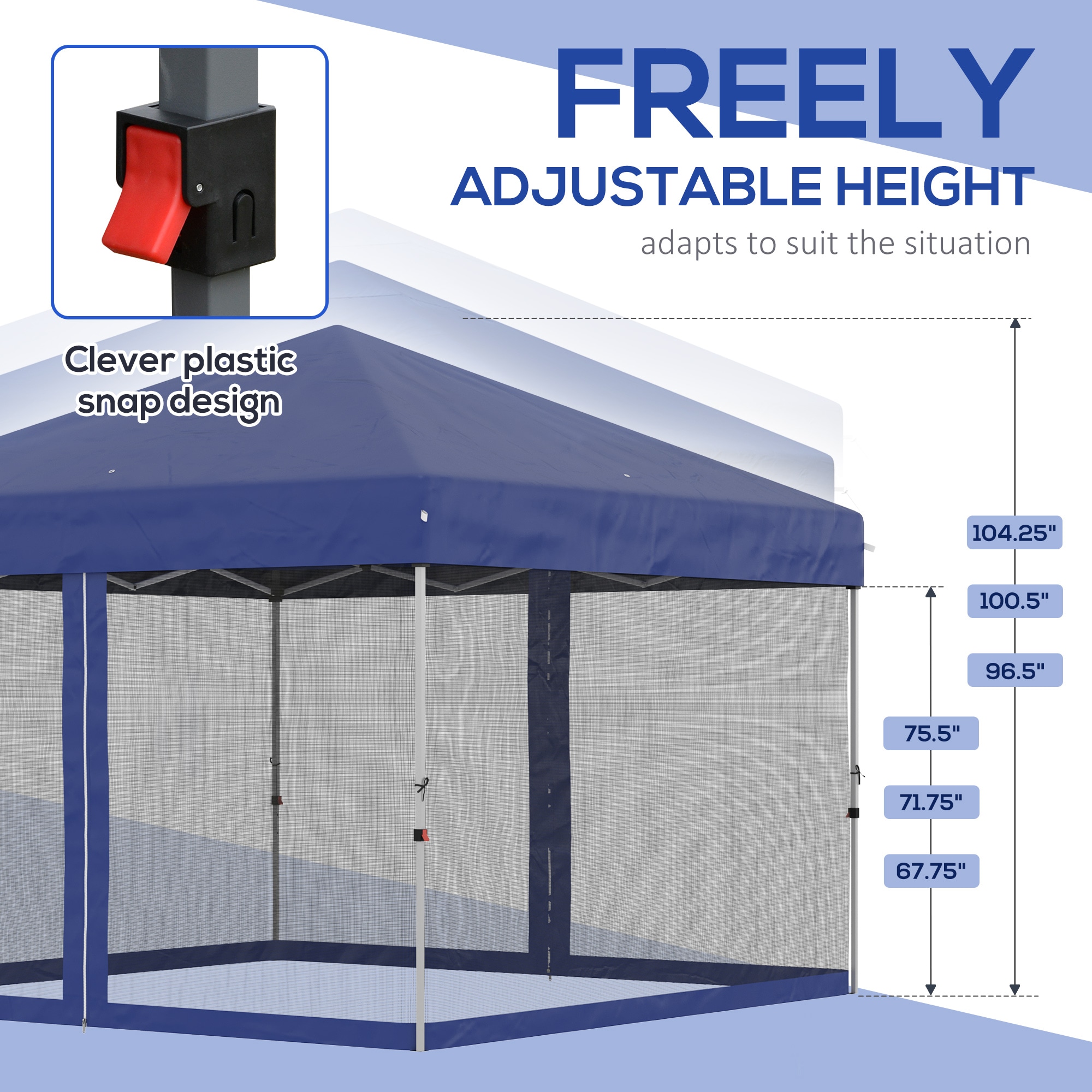 Outsunny 84C-232V01BU Canopies-Sl - View #4