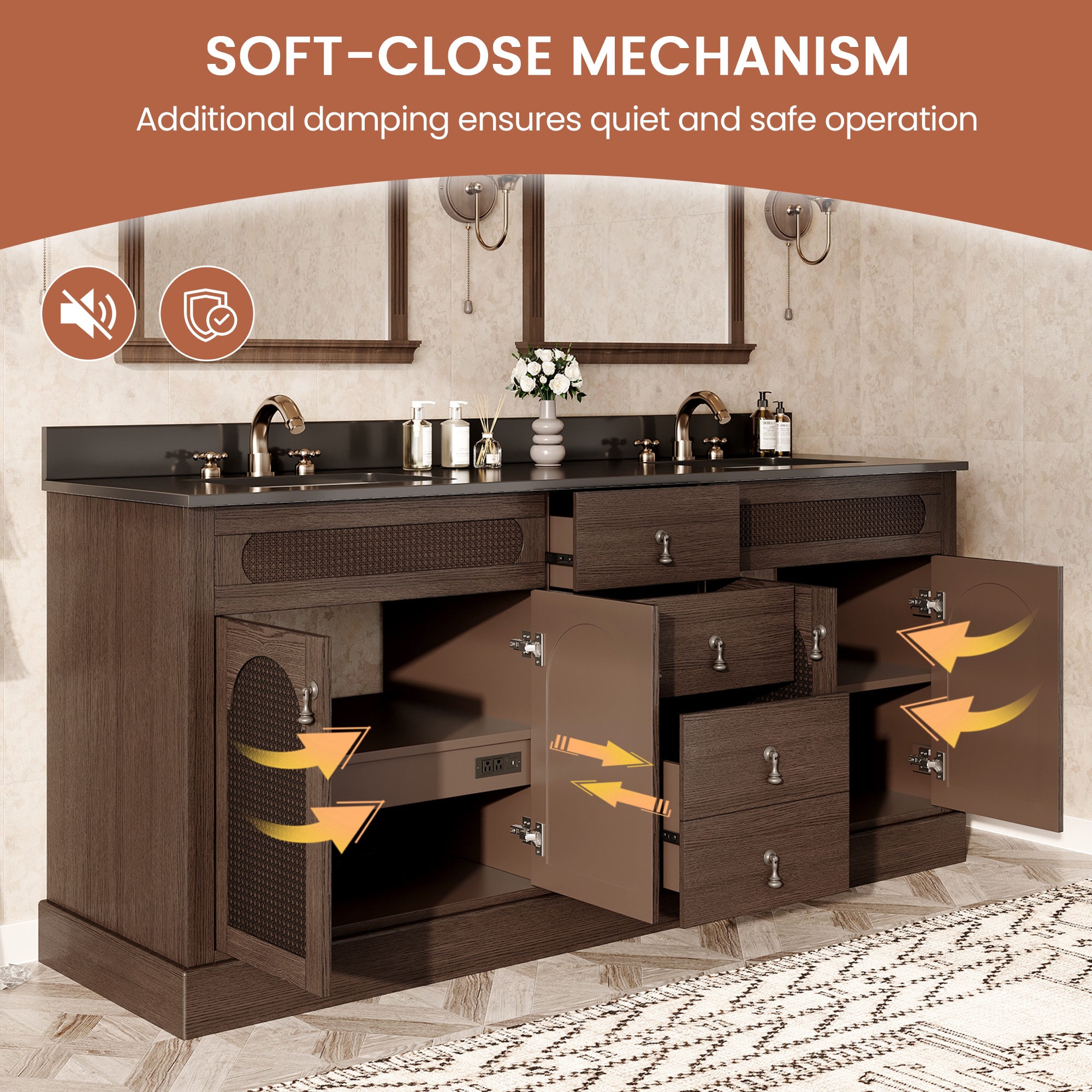 VOUA SAF-DXDRZJ7-GY Bath-Vanity-Combo - View #7