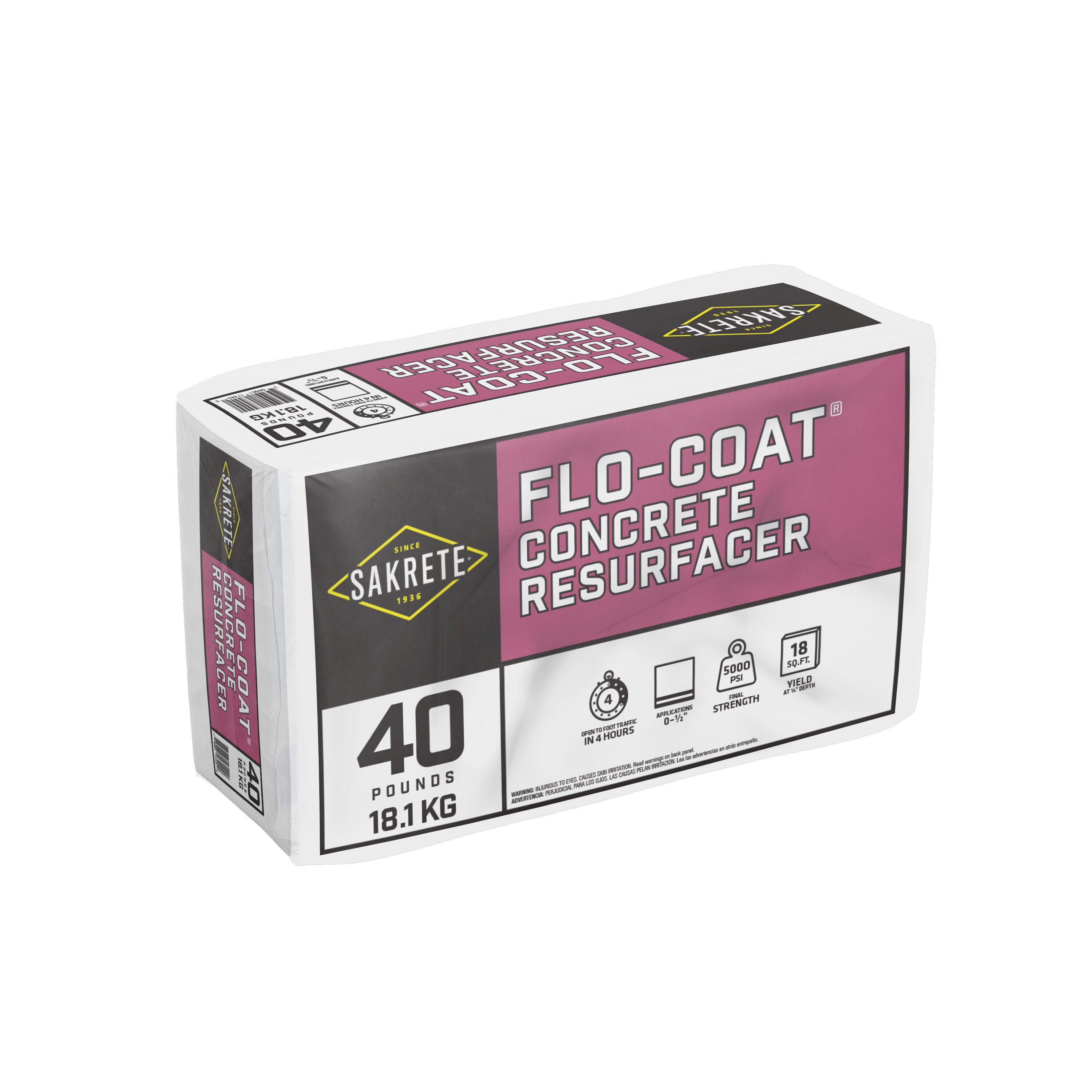 Sakrete 174400 Flo-Coat 40.0 -lb Concrete Resurfacer