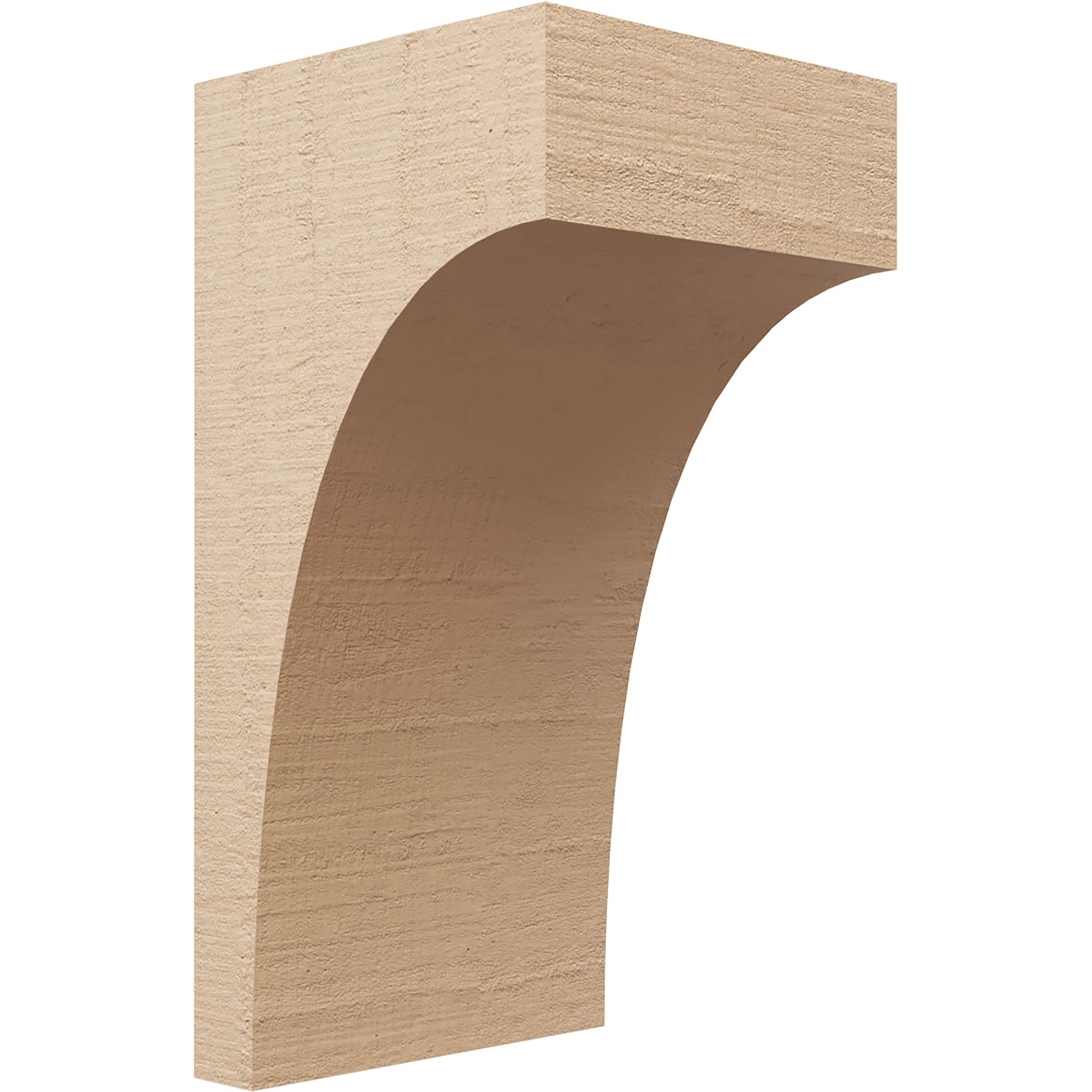 Ekena Millwork CORU11X11X22HUNRCPR 11-in x 11-in x 22-in Rough Cedar Woodgrain TimberThane Primed Urethane Paintable/Stainable Corbel