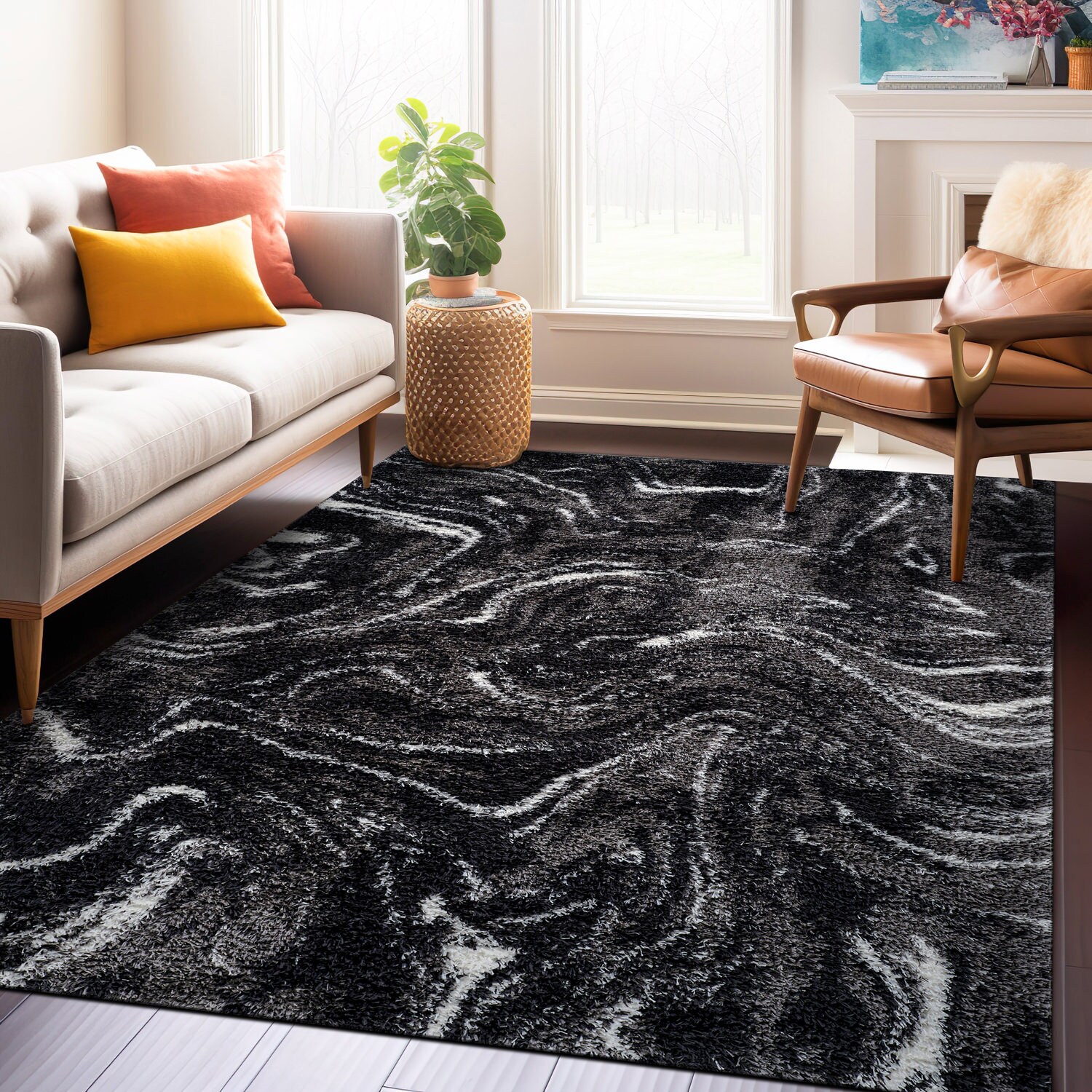 World Rug Gallery WR125ANTHRACITE5X7 rugs - View #2