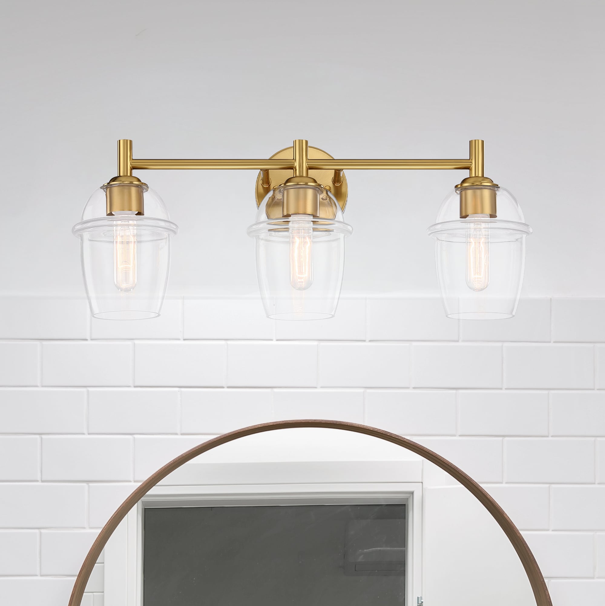Designers Fountain D310M-3B-BG Summer Jazz 24-in 3 -Light Brushed Gold Traditional Vanity light