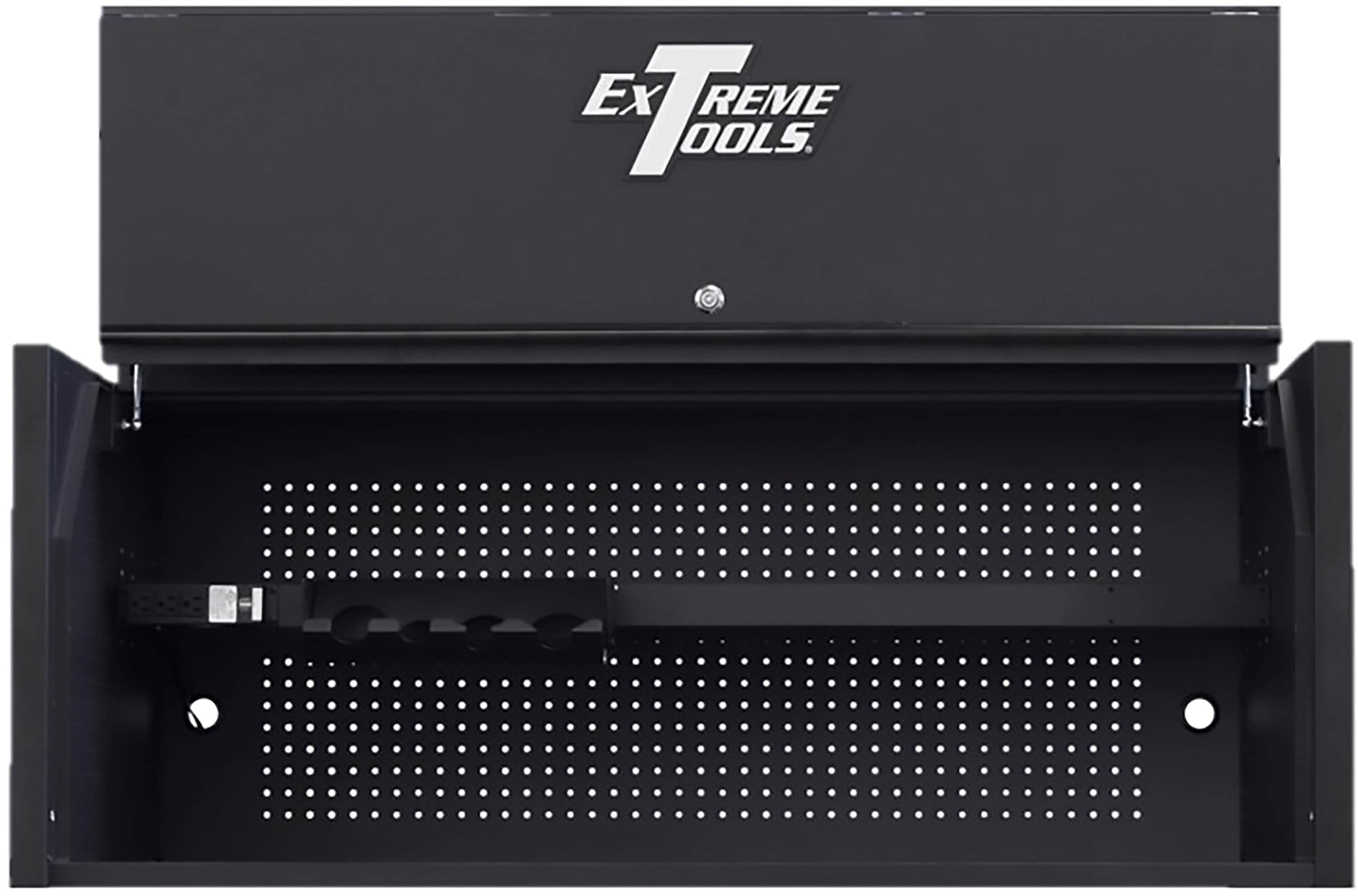 Extreme Tools RX552501HCMBBK RX SERIES 55-in W x 22.3-in H x 25-in D Steel Tool Chest ( MATTE BLACK POWDER COAT W/ ANODIZED BLACK DRAWER PULLS )