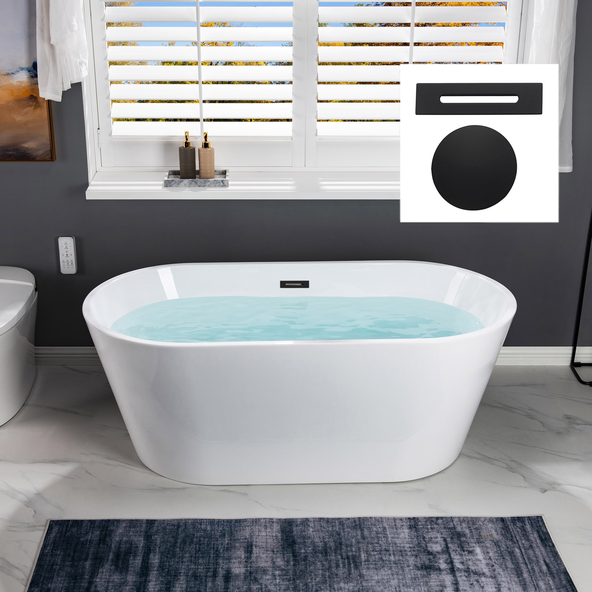 056.Flex bathtub-overflow with plastic adapter