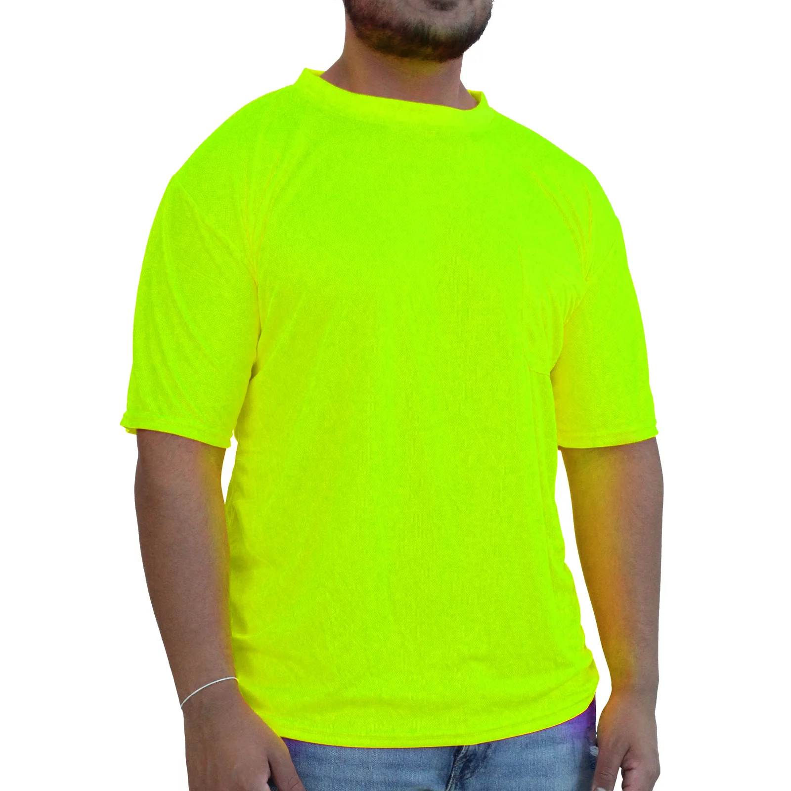 Glow Shield HW100FG (M) Adult unisex Green Mesh Short sleeve T-shirt ( Medium )