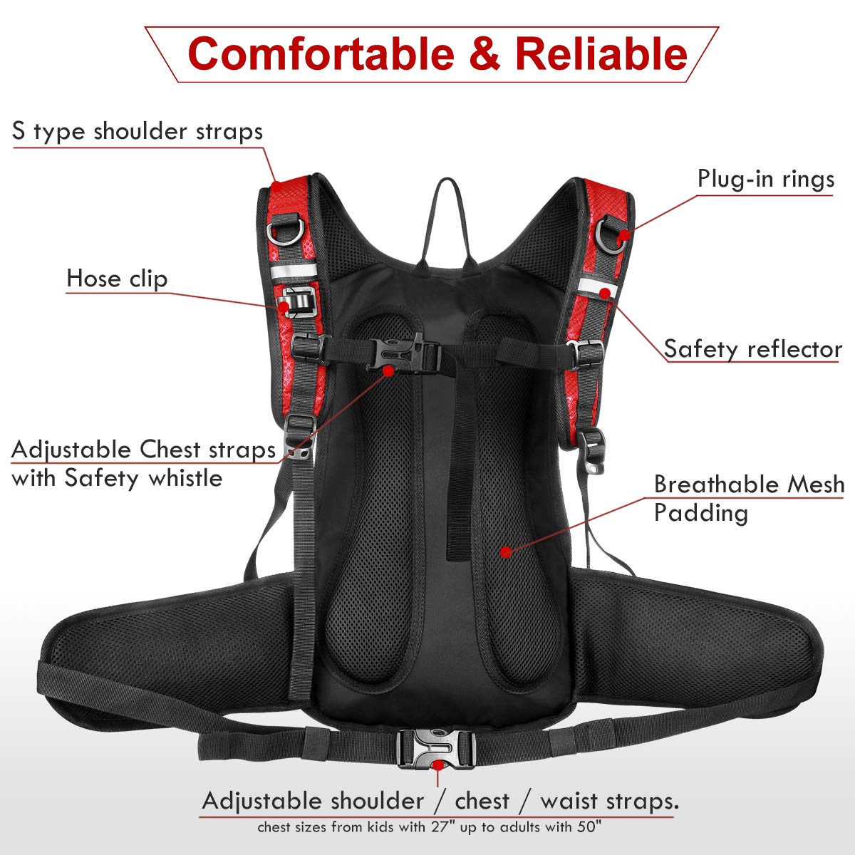 SenQWFa Insulated Hydration Backpack with 3 L BPA Free Water Bladder ...