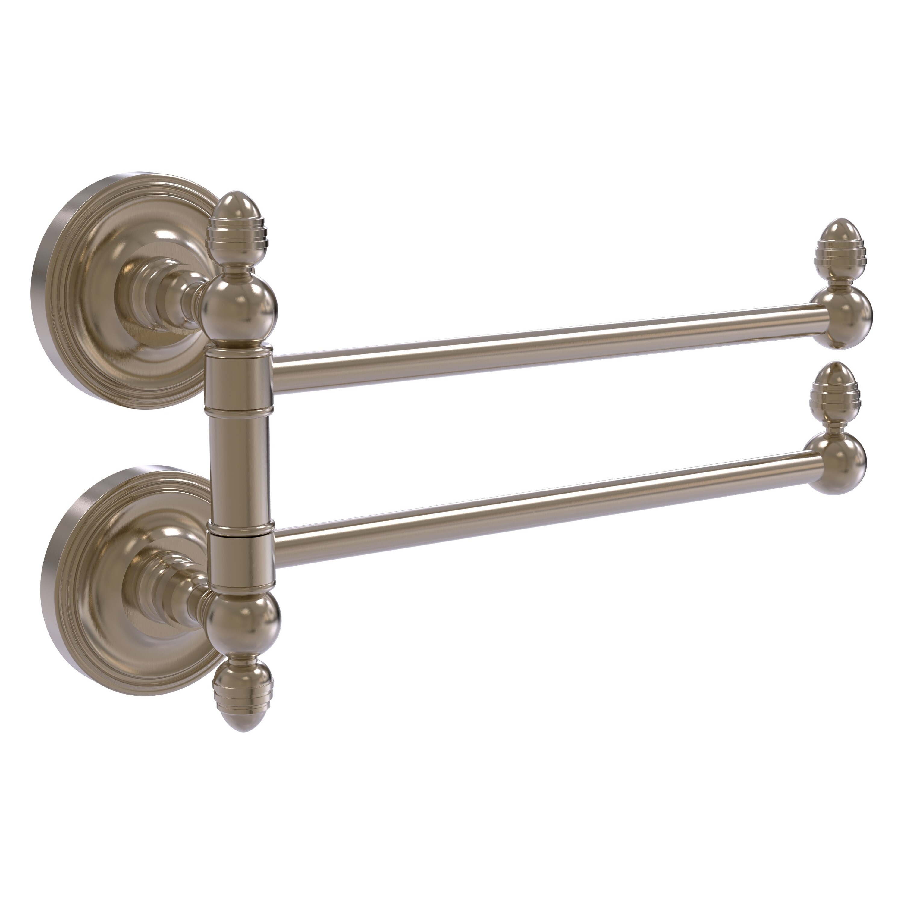 Allied Brass PR-GTB-2-PEW Prestige Regal 12-in double Antique Pewter Wall mount Double Towel Bar