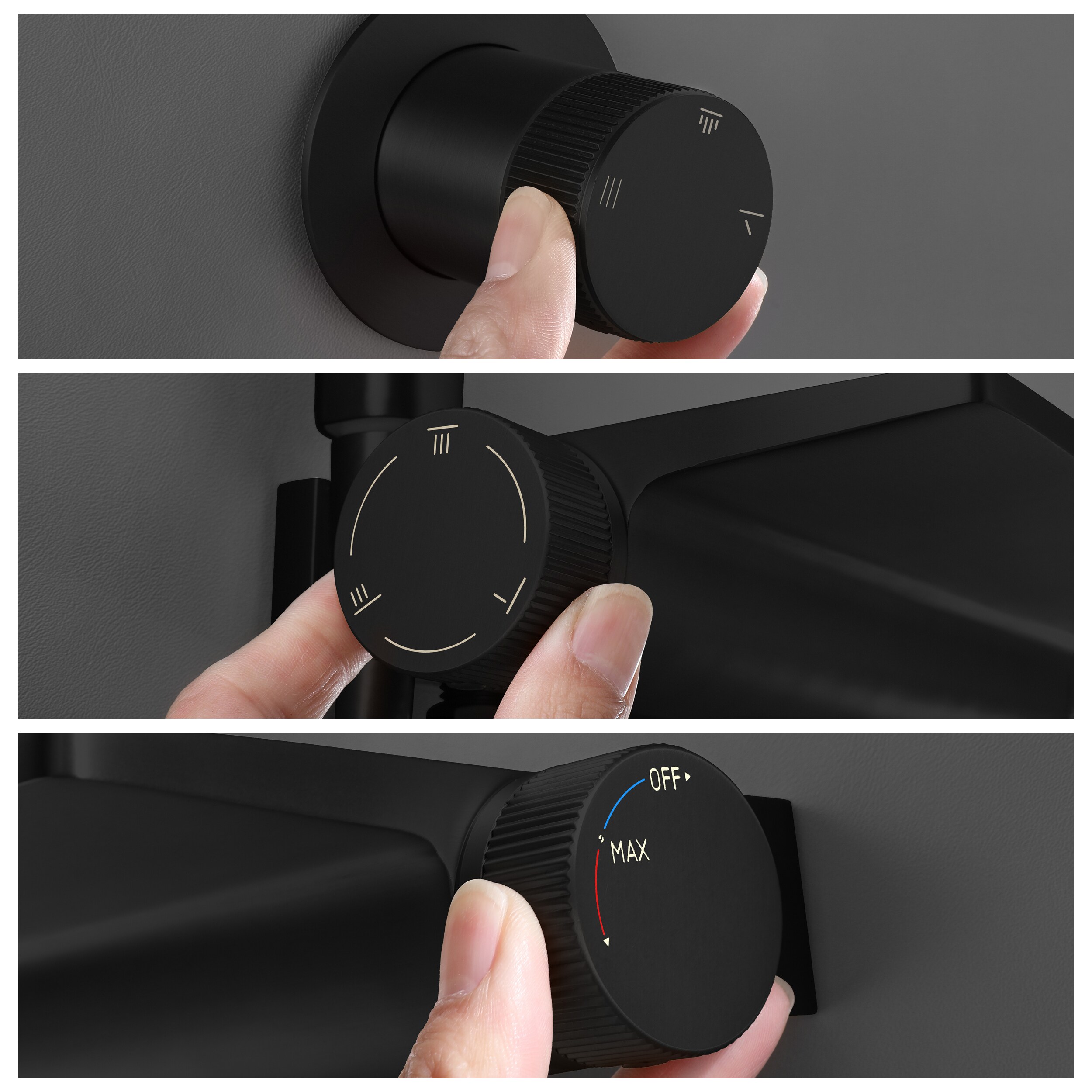 WELLFOR WB-81025-MB Showerhead-Bar-Panels - View #7