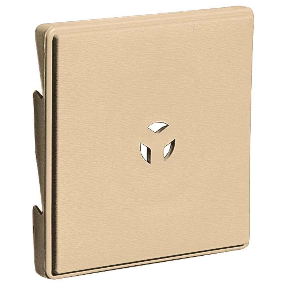 Builders Edge 130110007012 6.625-in x 6.625-in Dark Almond Vinyl Universal Mounting Block