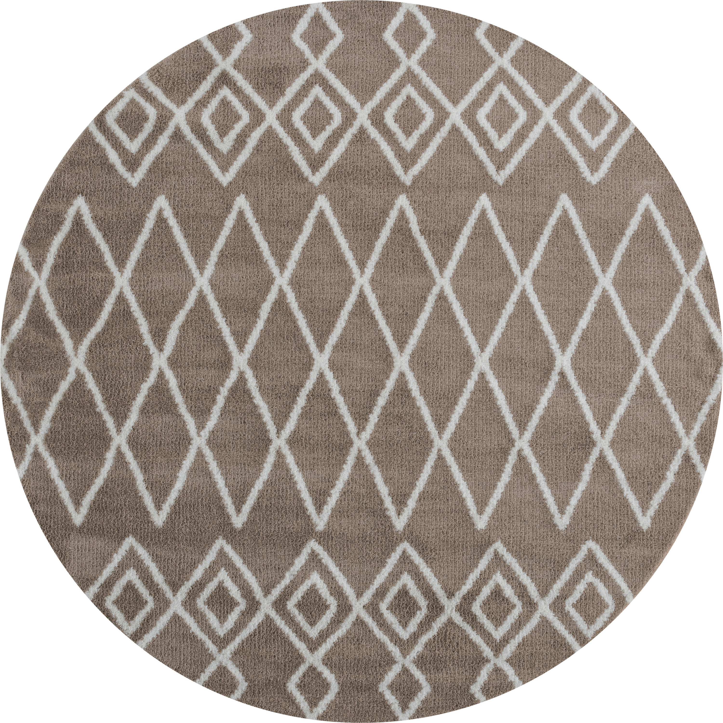 United Weavers Of America 1840 20126 88R Tranquility 8 x 8 (ft) Polyester Beige Round Indoor Geometric Area rug