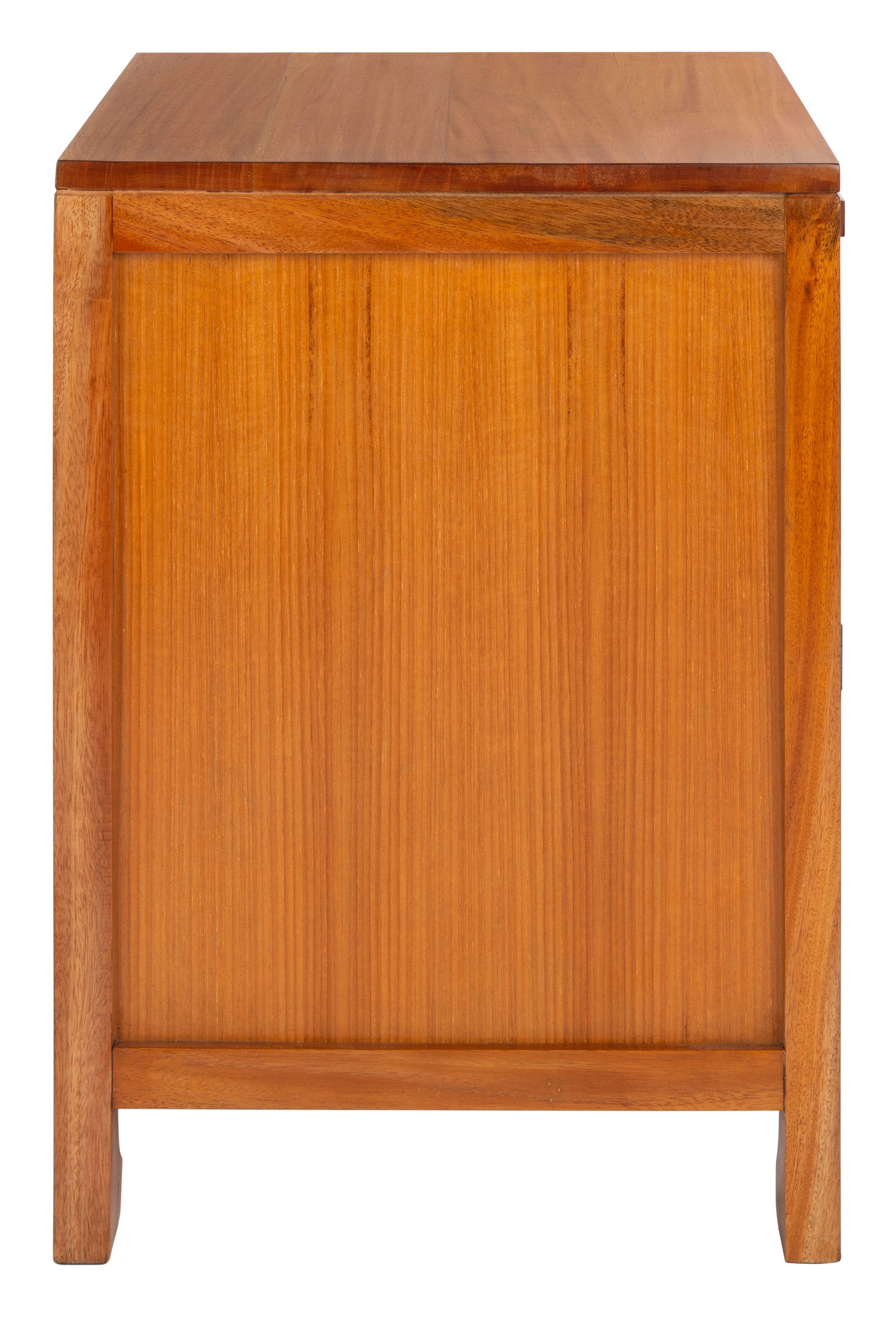 Coastal Natural Rattan & Mindi Wood 1-Drawer Nightstand