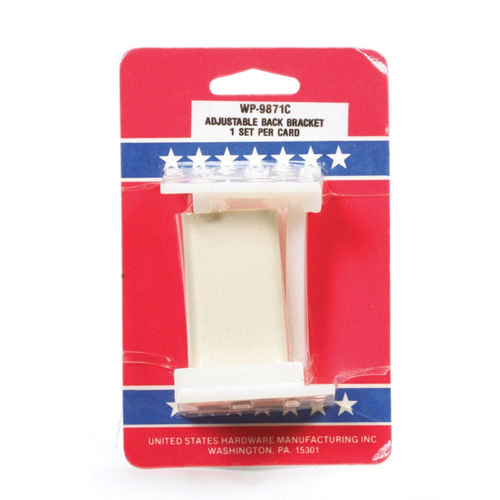 US Hardware RV Drawer Back Bracket Plastic White 1 Pack