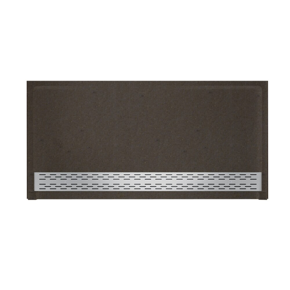 SWAN SBF-3464-124 64.25-in W x 34.13-in L Canyon Rectangle Shower pan base with 1.25-in H Threshold (Front Drain)