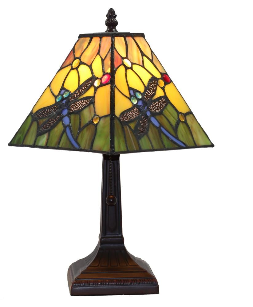 Amora Lighting AM289TL08B 15-Inches Multi Pull-chain Table Lamp with Glass Shade