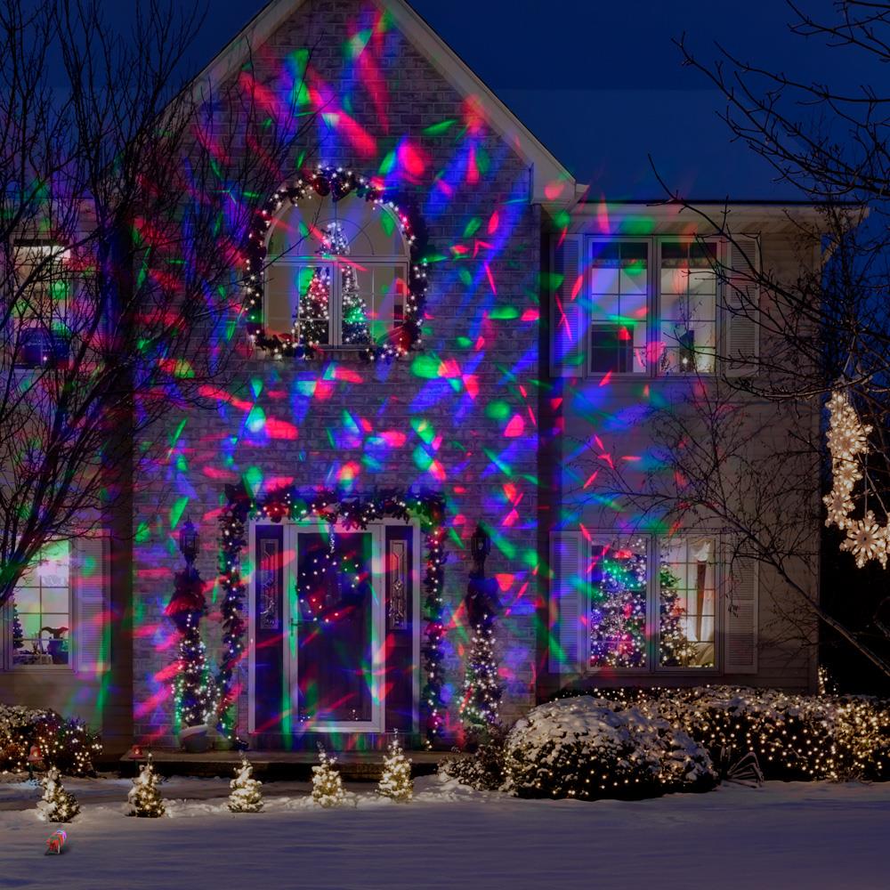 LightShow Swirling Blue/Red/Green LED Kaleidoscope Christmas Indoor ...
