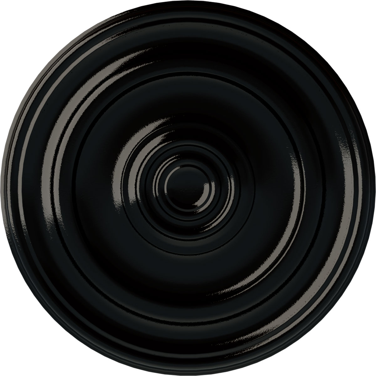 Ekena Millwork CM24KPBPS Kepler Traditional 23.625-in W x 23.625-in L Traditional Black Pearl Polyurethane Ceiling Medallion