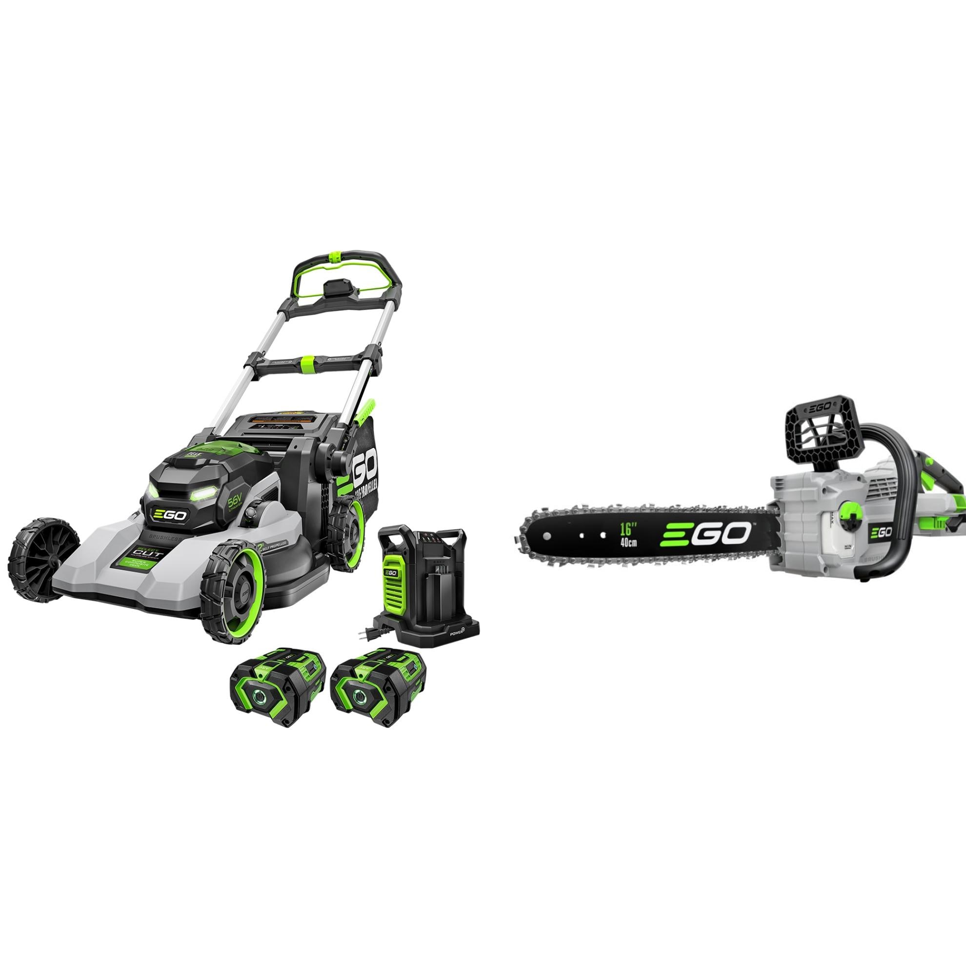 EGO  POWER+ 1000 Series Select Cut Peak Power 56V 22 in Self Propelled Mower with (2) 6.0Ah ARC Lithium Batteries and 16 in Chainsaw