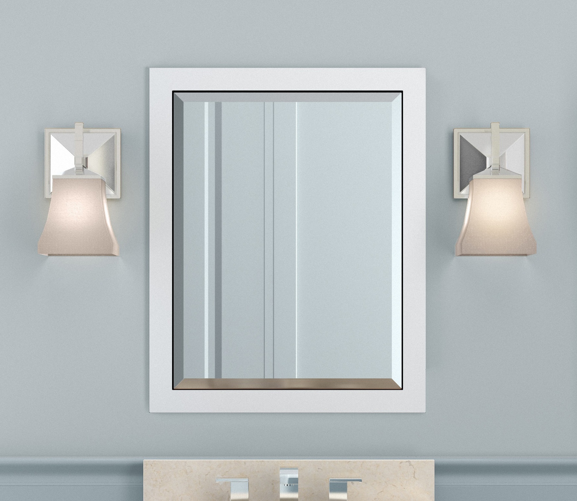 Alaterre Furniture AMIR0050 Framed-Bath-Mirrors - View #3