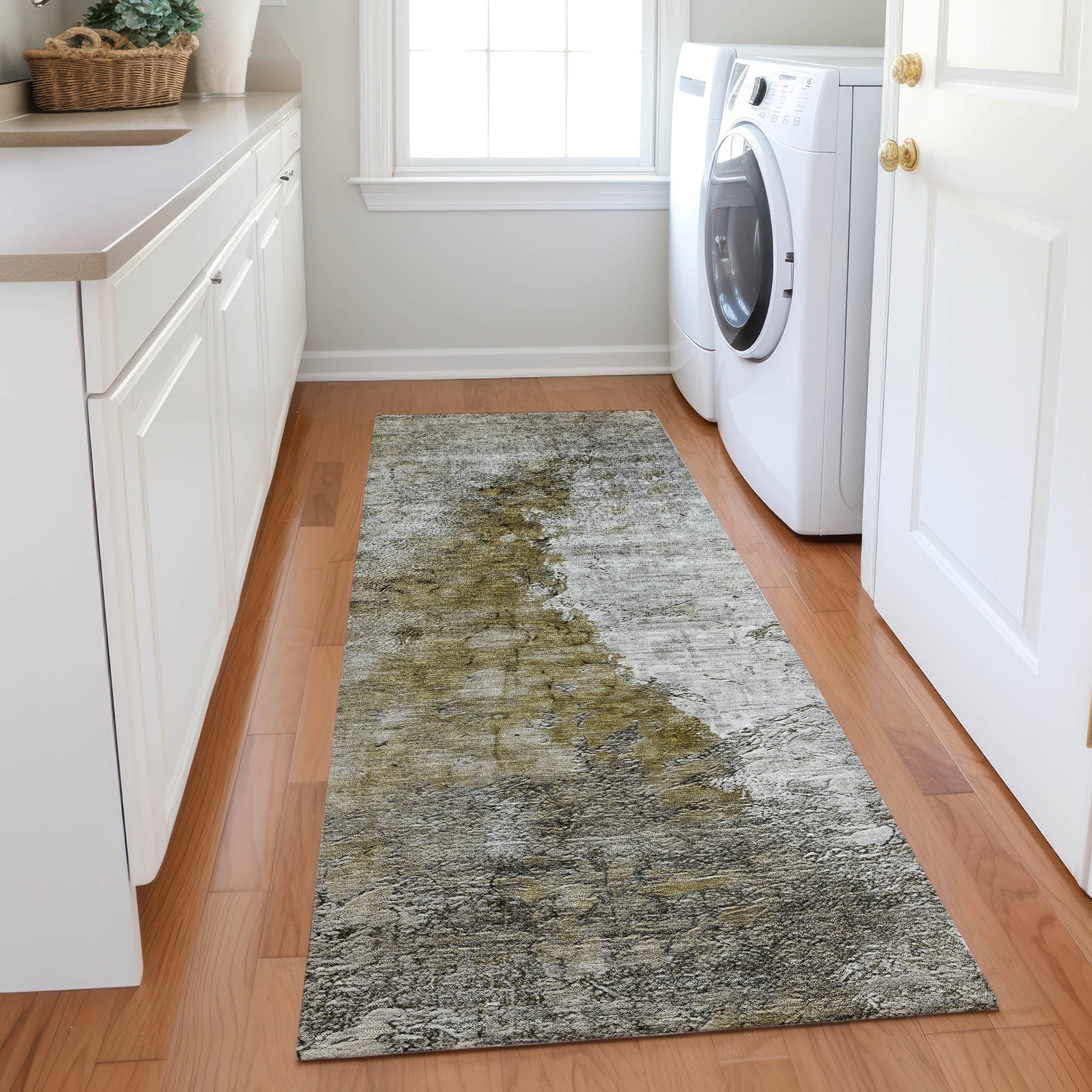 Addison Rugs ACN646BR2X8 Chantille ACN646BR 2 x 7 (ft) Polyester Brown Rectangular Indoor/Outdoor Geometric Machine washable Runner rug