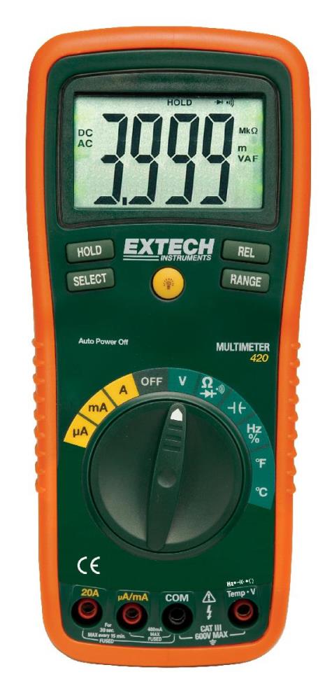 Extech EX420 Digital Multimeter 1000 Amp 750-Volt