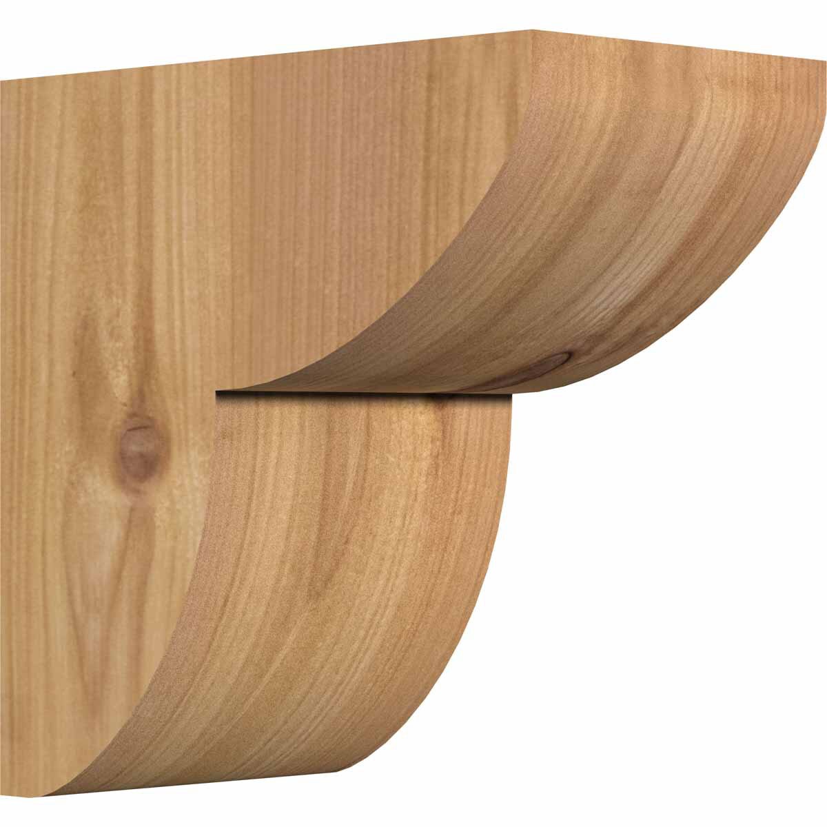 Ekena Millwork COR04X06X06CRE00SWR 3.5-in x 6-in x 6-in Crestline Unfinished Western red cedar Wood Paintable/Stainable Corbel