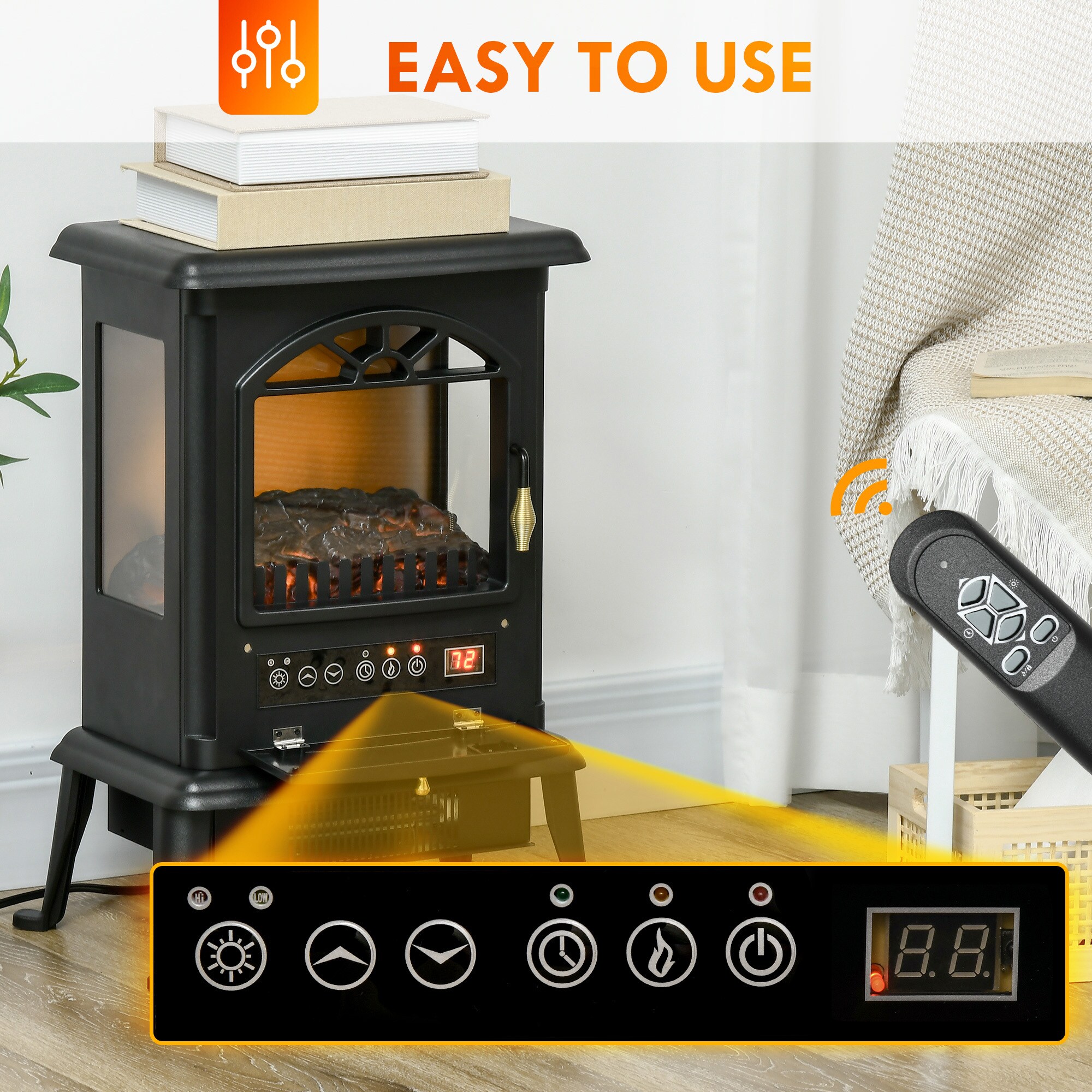 SINOFURN SYE740023BK Electric-Fireplaces - View #3