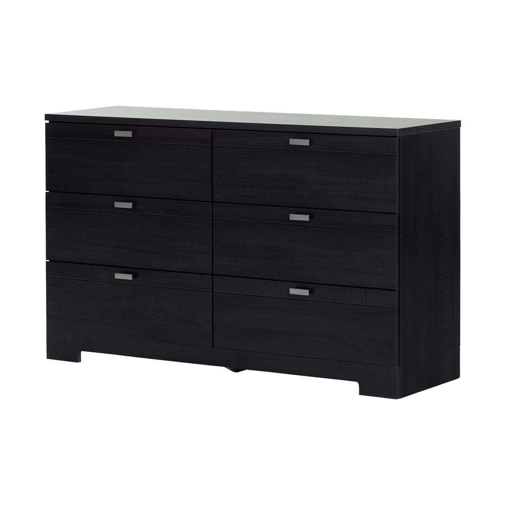 Black Oak Double Dresser with Extra Deep Drawers