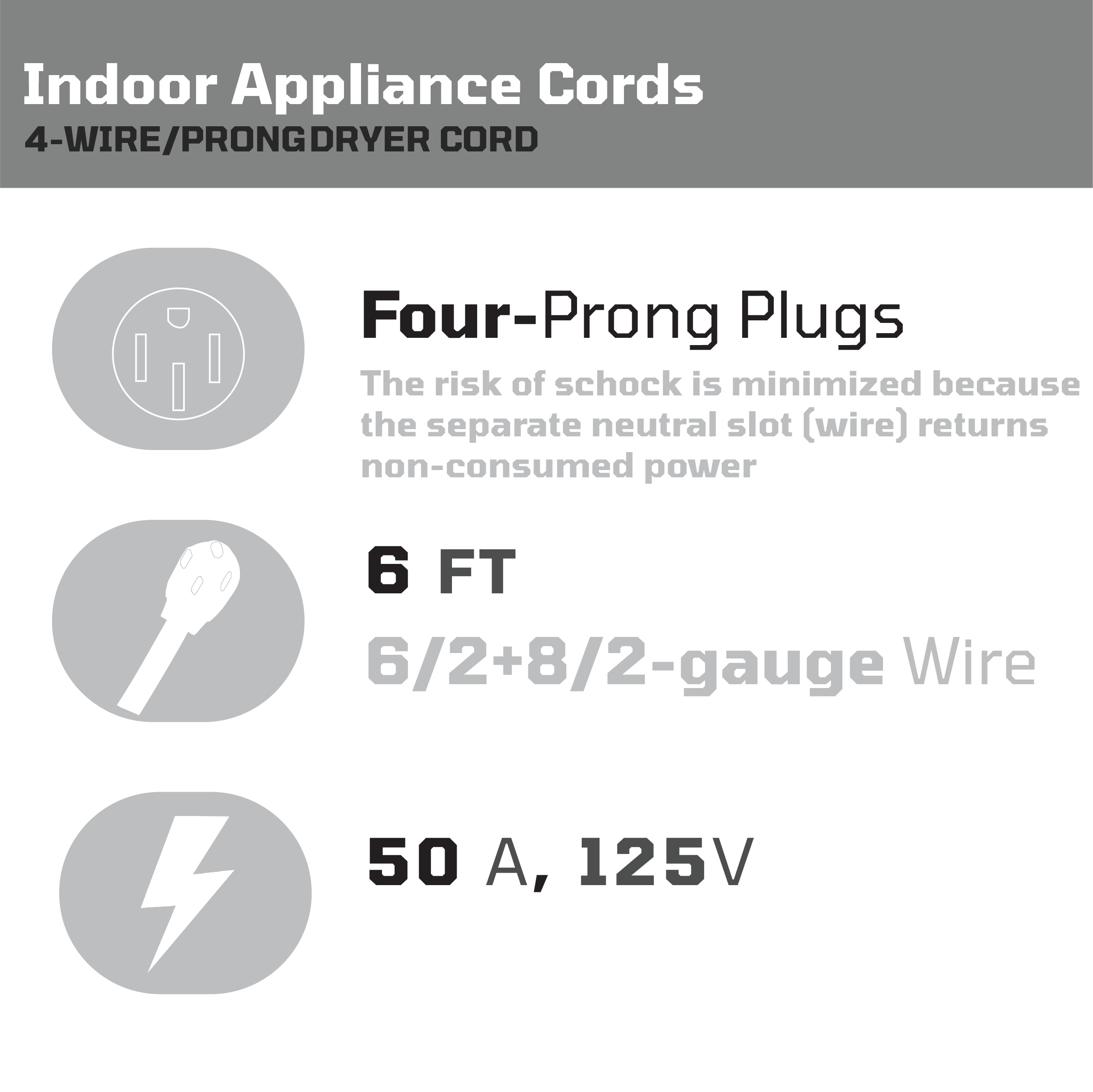 Utilitech 0121 Appliance-Power-Cords - View #6